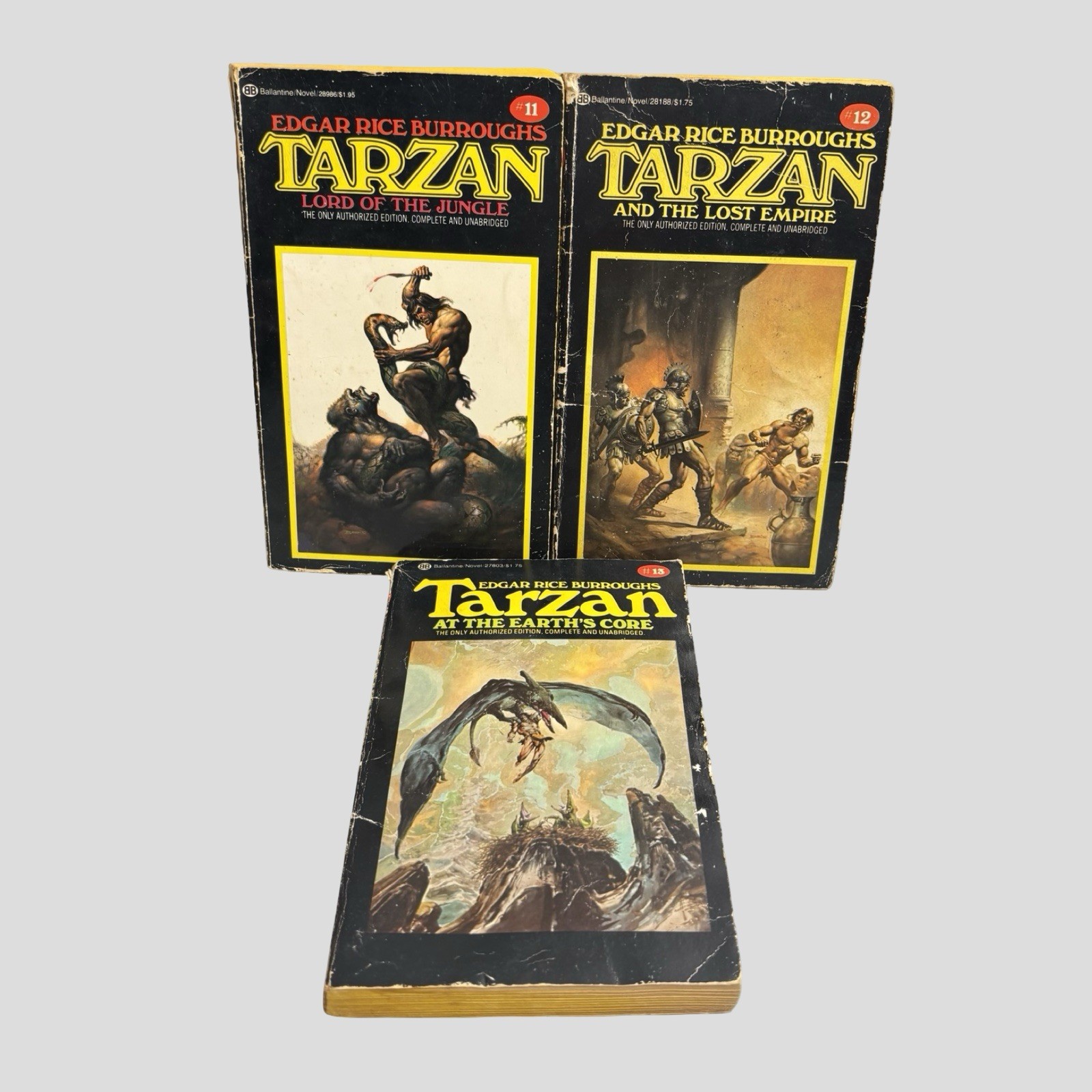 TARZAN Burroughs Ballantine Paperback Book Lot Of 11 1970s Vtg READ