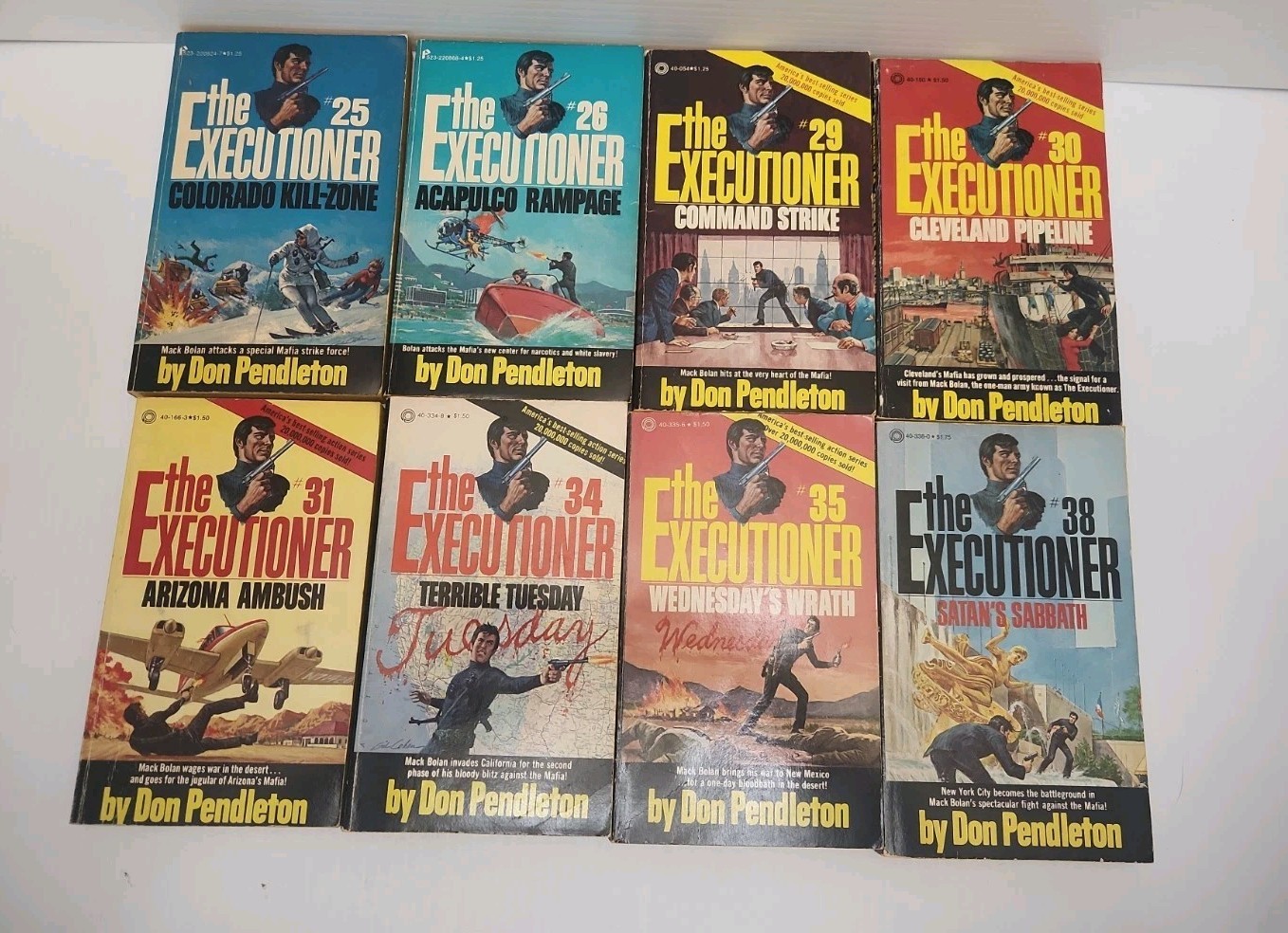 Don Pendleton Mack Bolan The Executioner Lot #14 #15 #18-26 #29-#32 #34 #35 #38