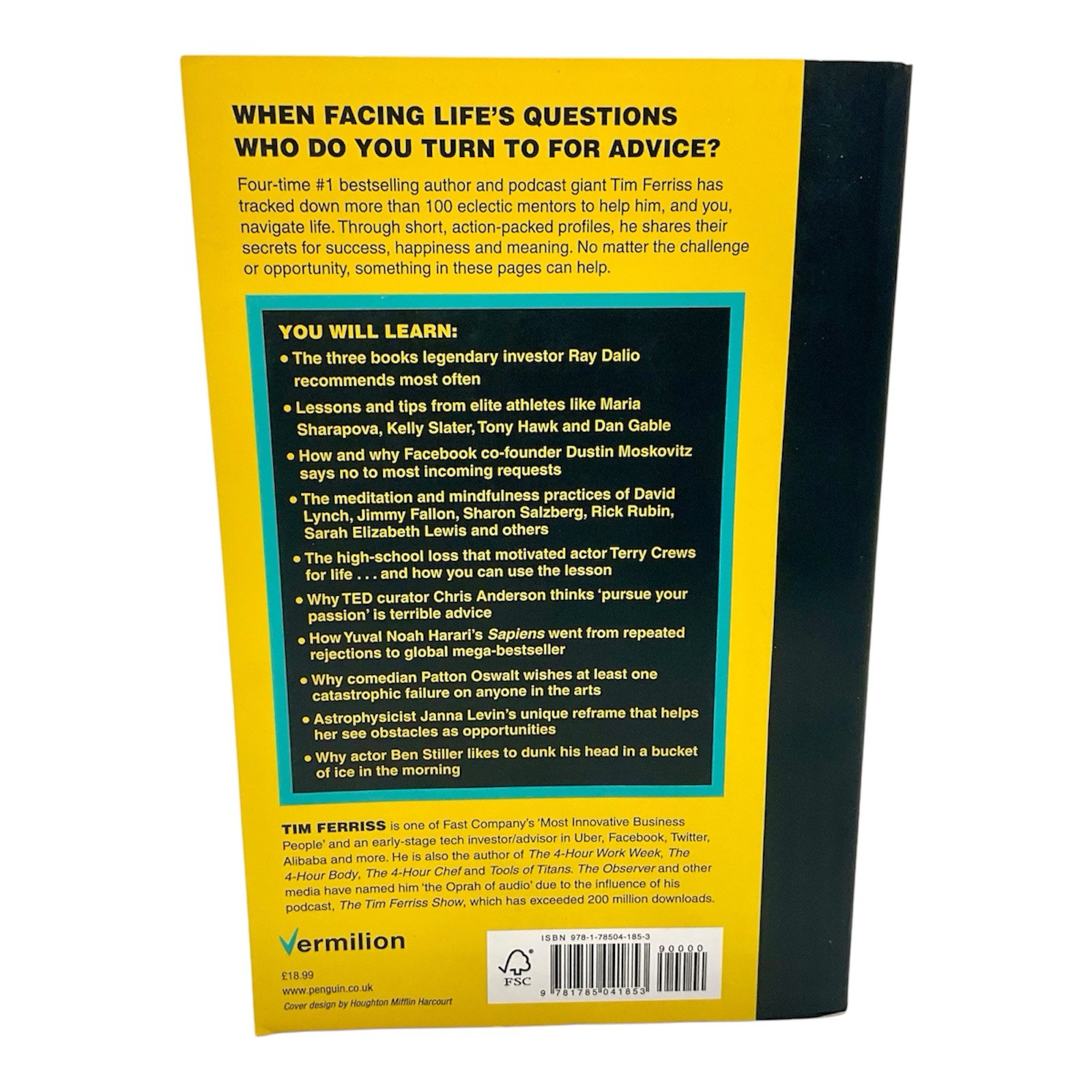 Tribe of Mentors: Short Life Advice from the Best in the … by Ferriss, Timothy