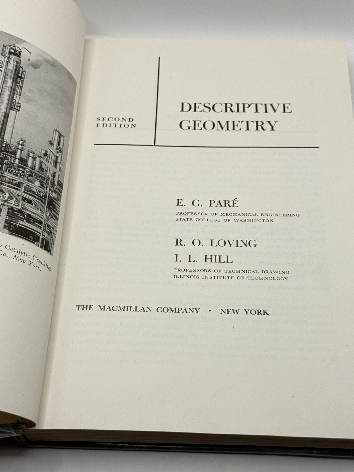 Descriptive Geometry 1959 Second edition By The Macmillan Company