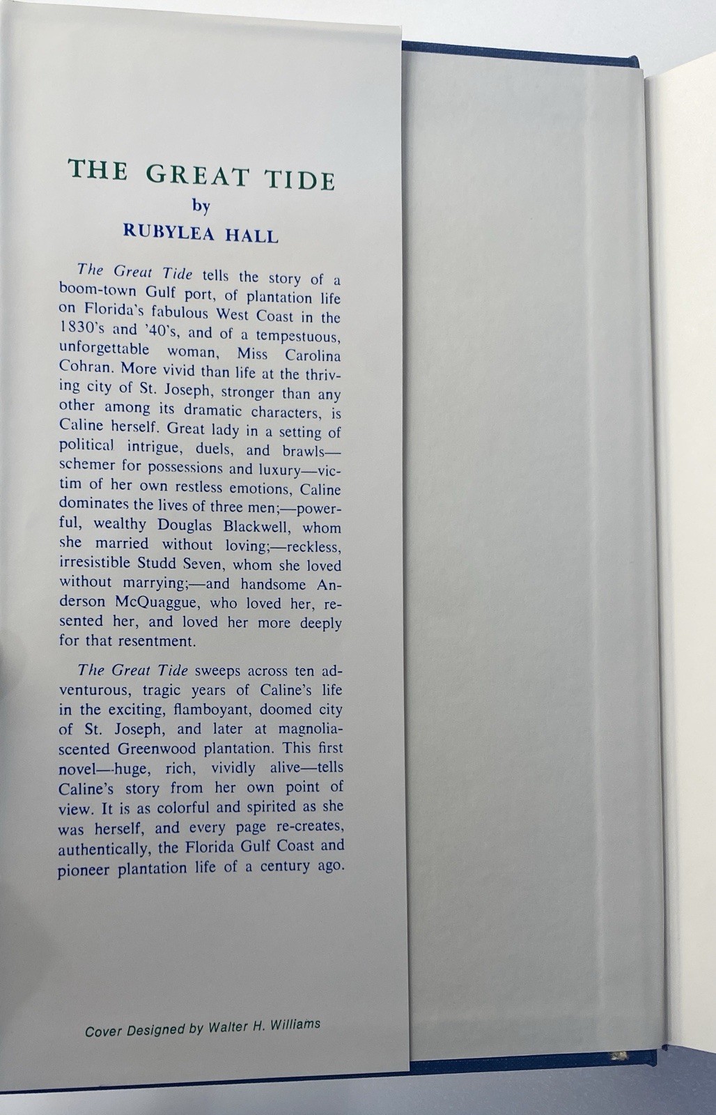 The Great Tide by Rubylea Hall, 1975 7th Printing HC/DJ