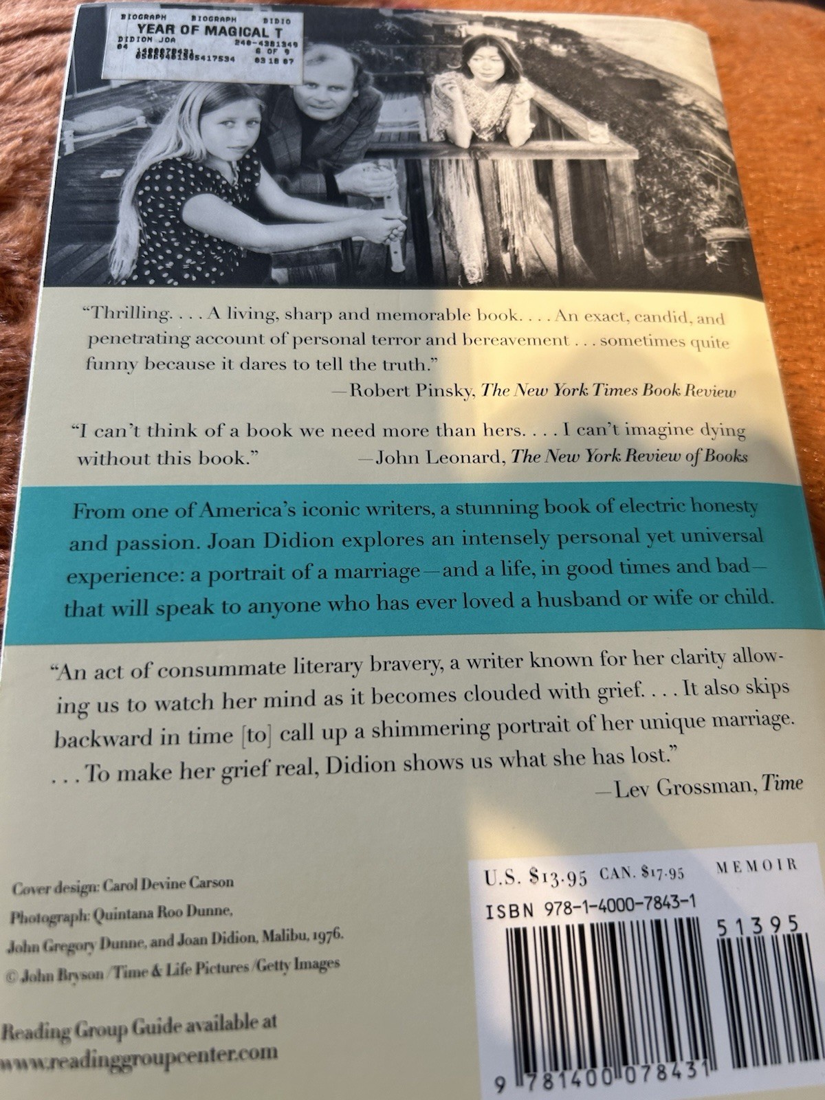 Paper Ack The Year Of Magical Thinking By Joan Didion