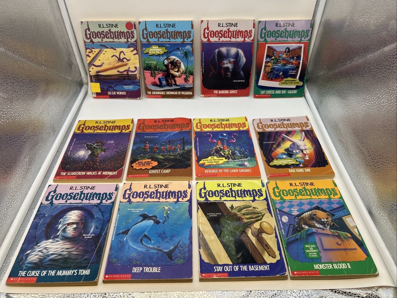 RL Stine Book Lot – 23 Goosebumps Rotten School, Mixed Years, Vintage, 1 Double