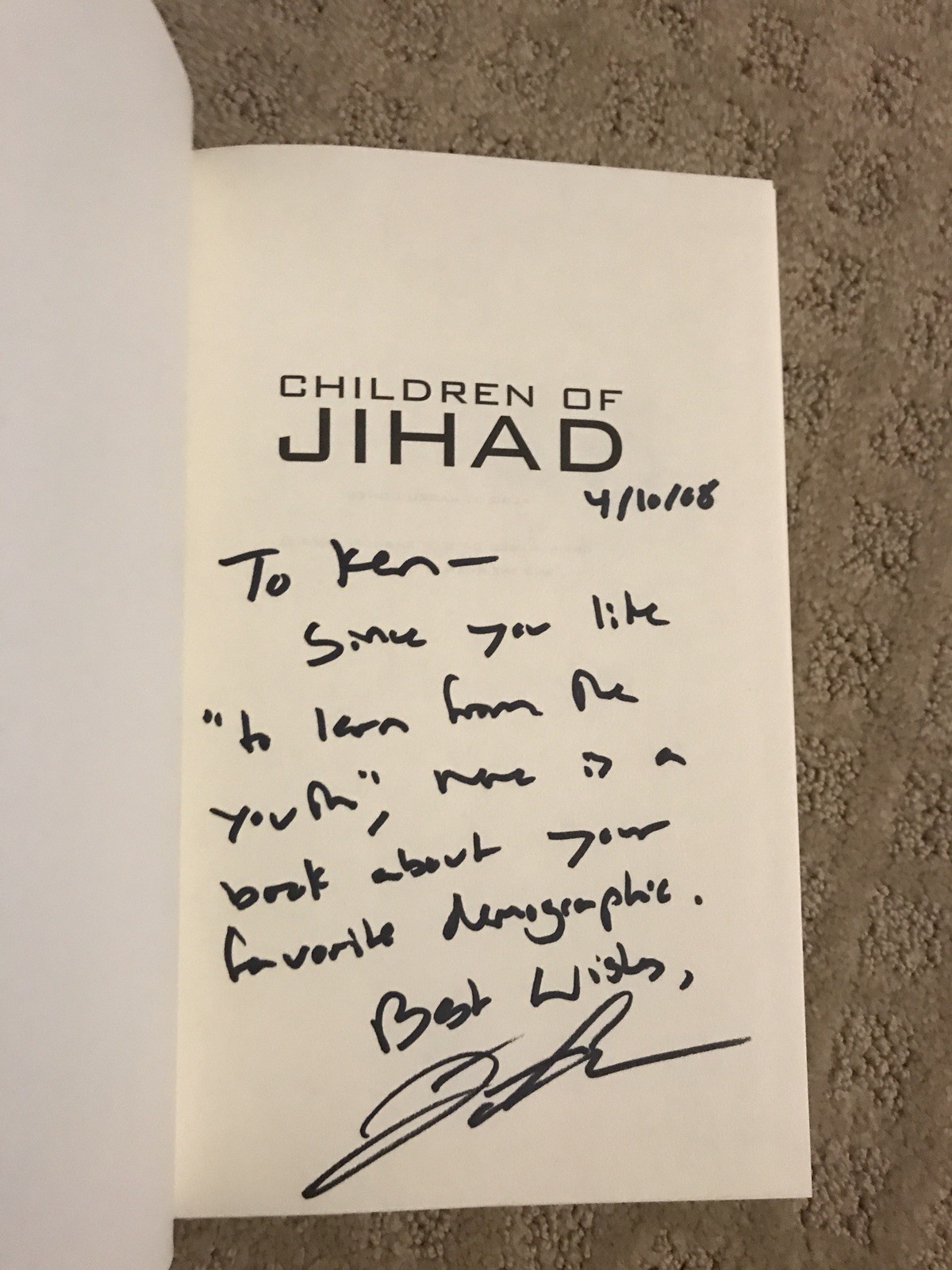 Children of Jihad by Jared Cohen Signed