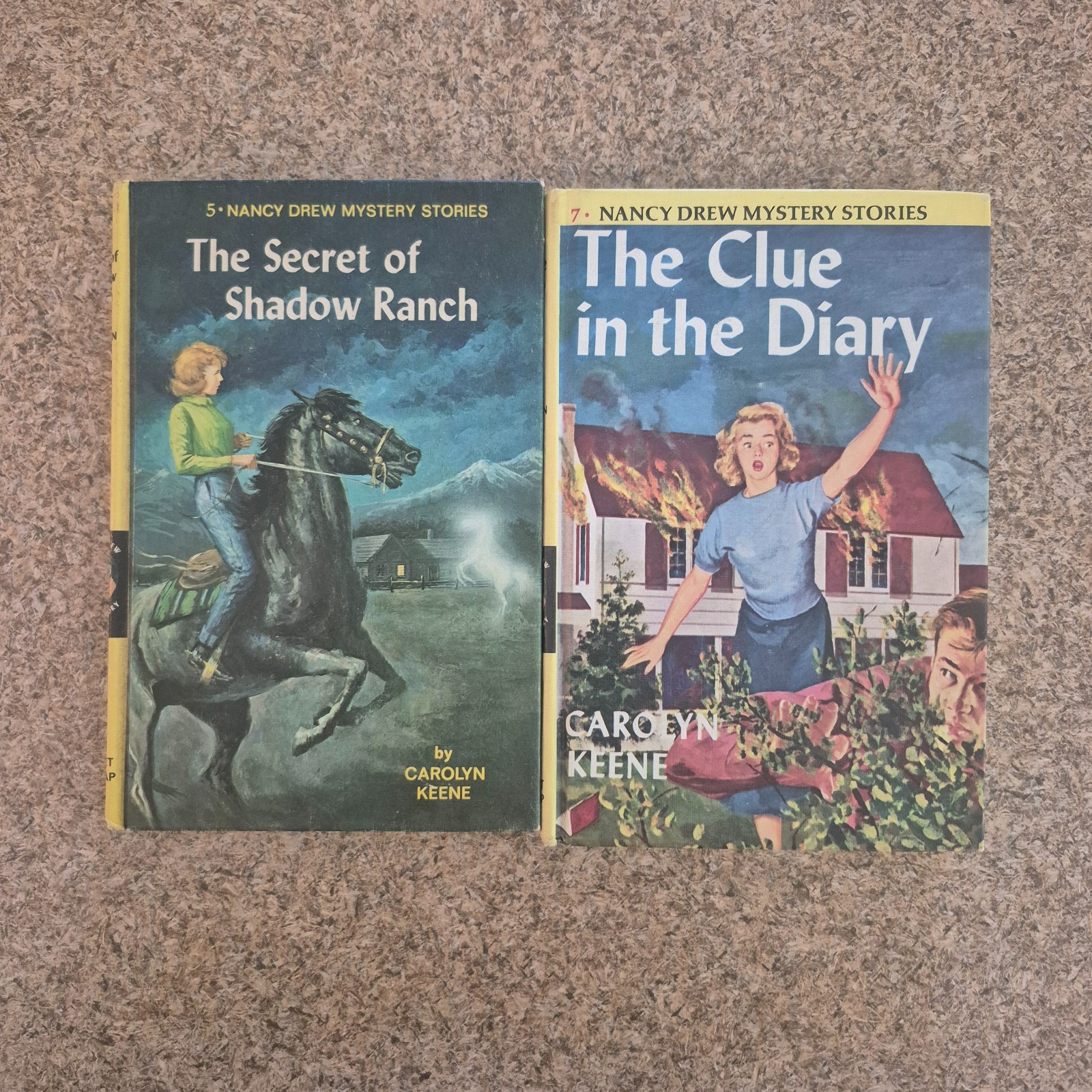 Carolyn Keene NANCY DREW Lot of 15 Vintage Yellow Matte Hardcovers – HC GC