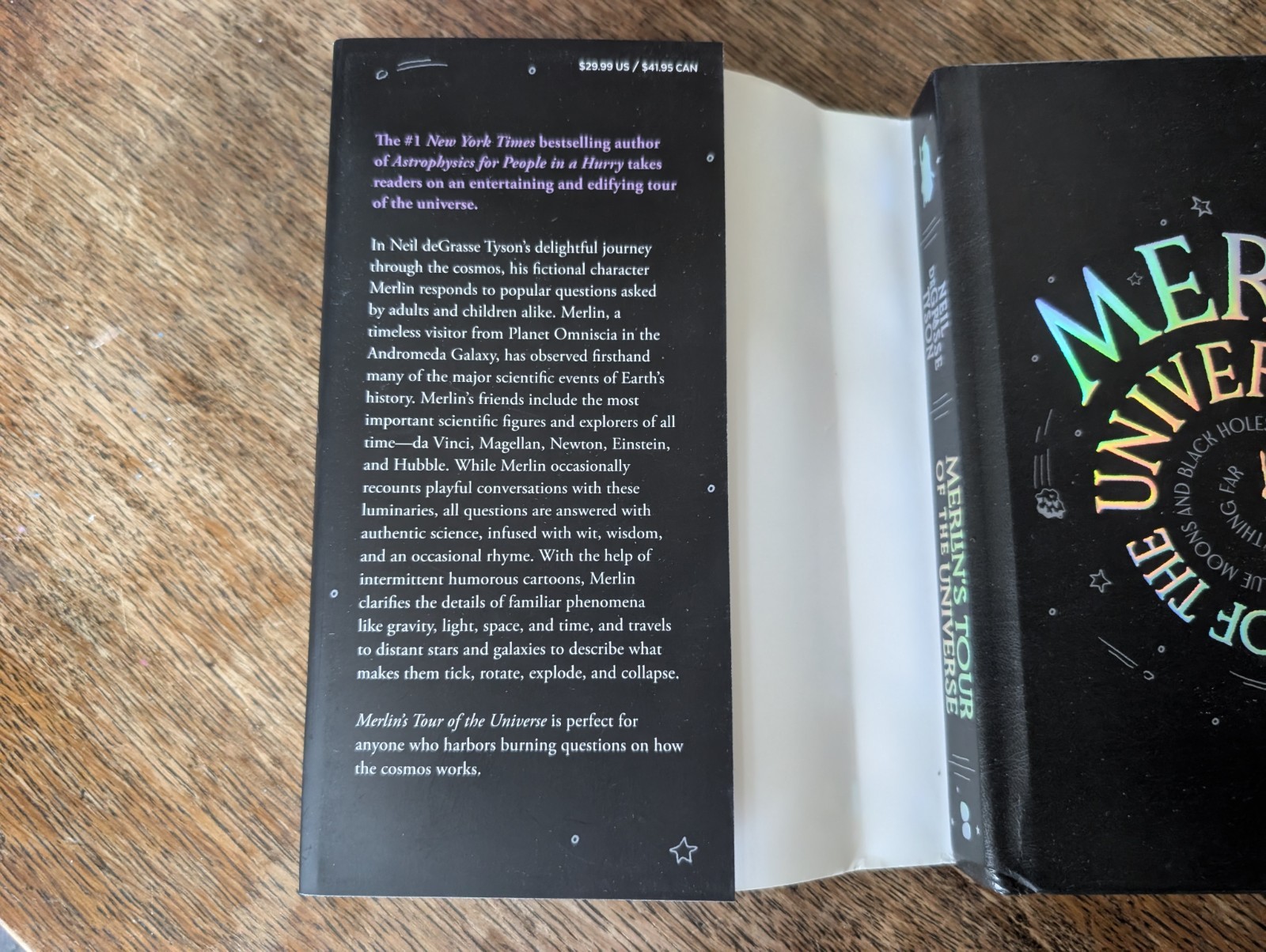 Neil deGrasse Tyson Signed „Merlin’s Tour of the Universe“ 2024 Hardcover Book
