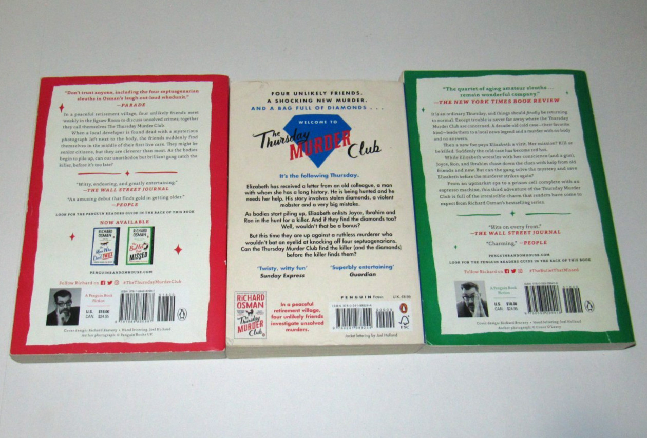 The Thursday Murder Club: Lot of 3 books by Richard Osman TPB