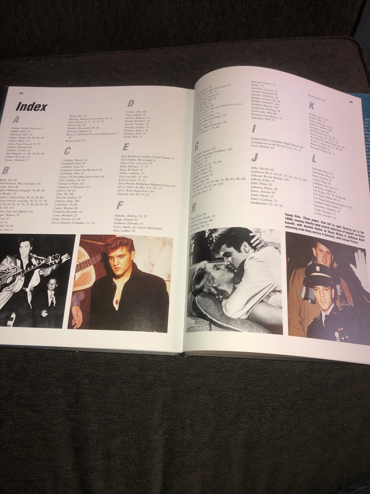 Huge 1998 Hardcover Book ELVIS, Many Photos, 9 3/8″ x 12 1/4″ x 5/8″, 112 Pages