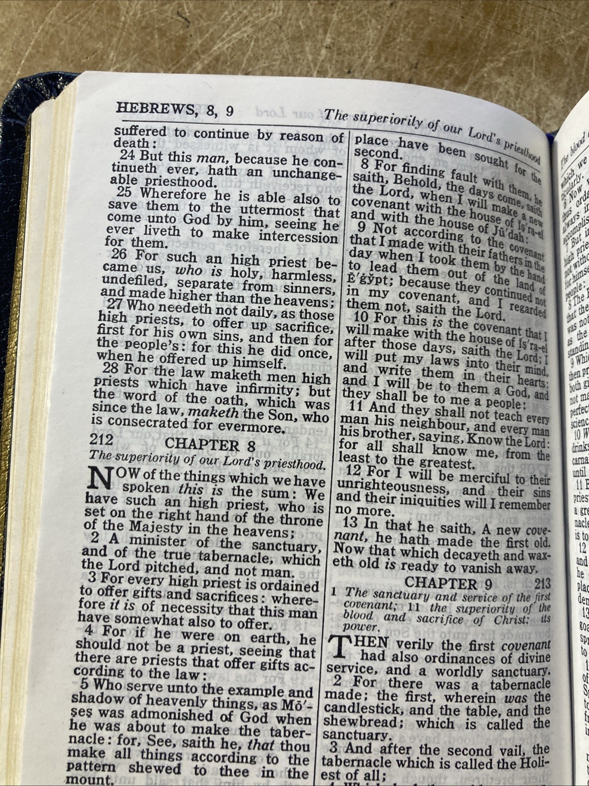 Vintage Compact Gideon KJV New Testament Psalms Bible T36 – Genuine Leather