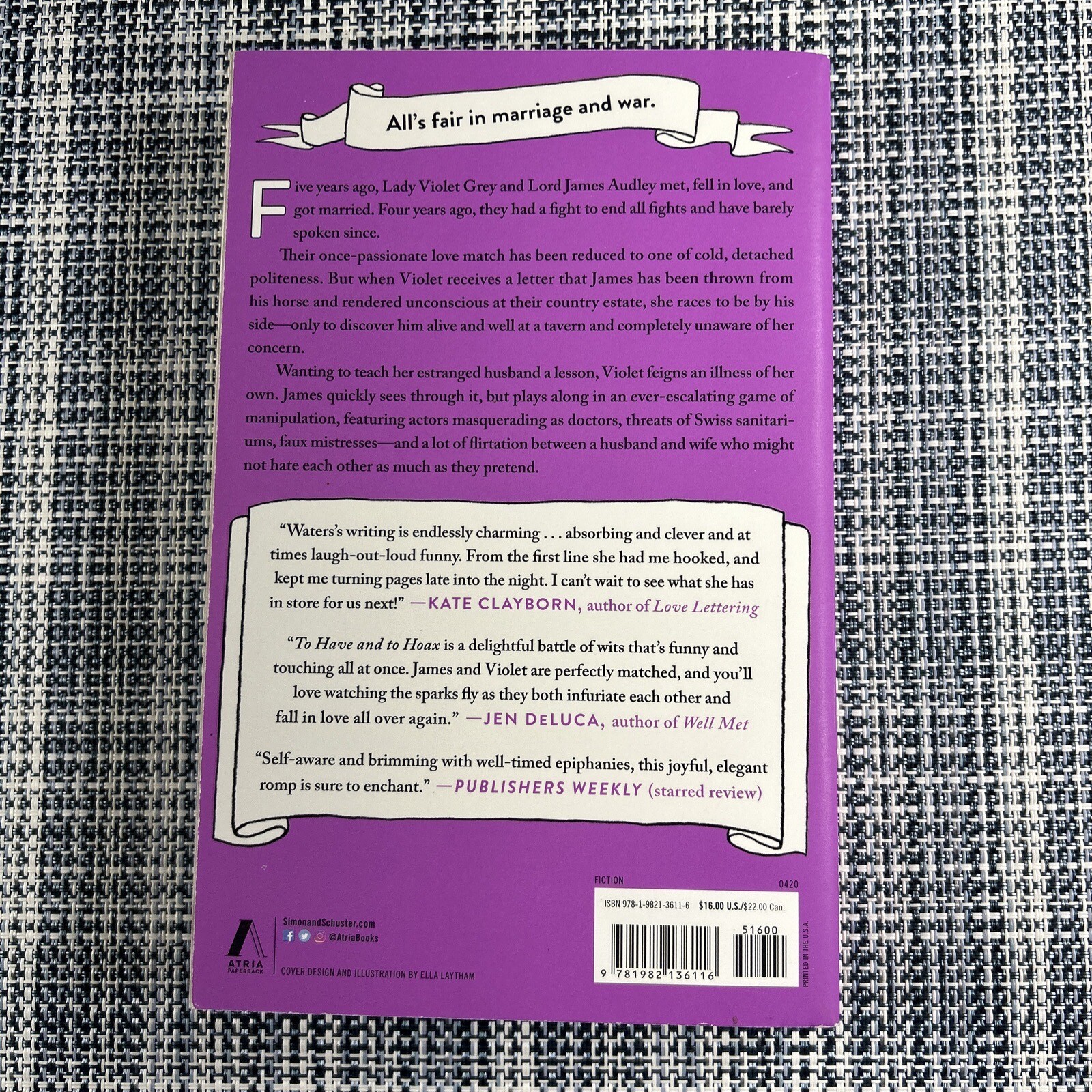 To Have and to Hoax Martha Waters Trade Paperback 2020 Atria Paperback Books