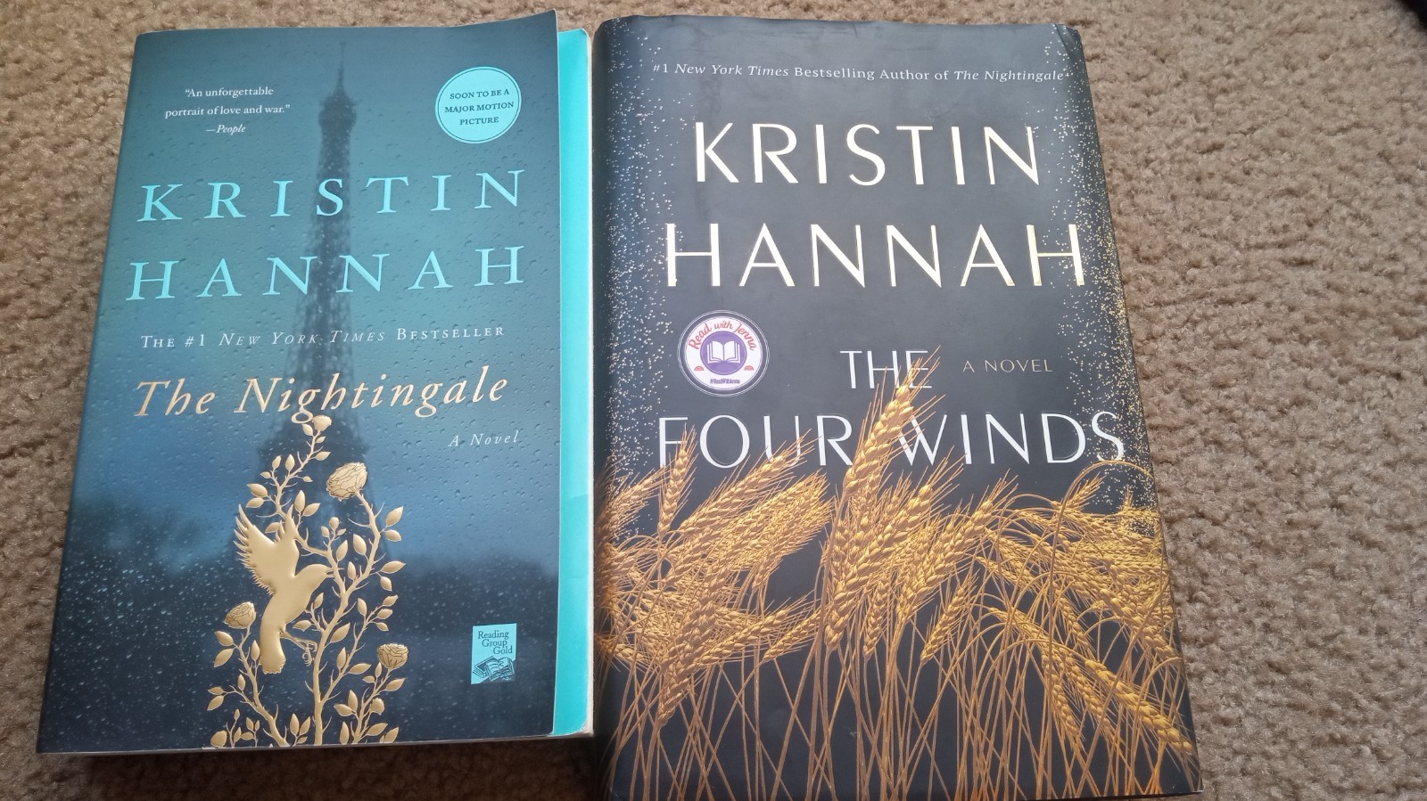 Kristin Hannah the Nightingale (Paperback) and The Four Winds (Hardback)
