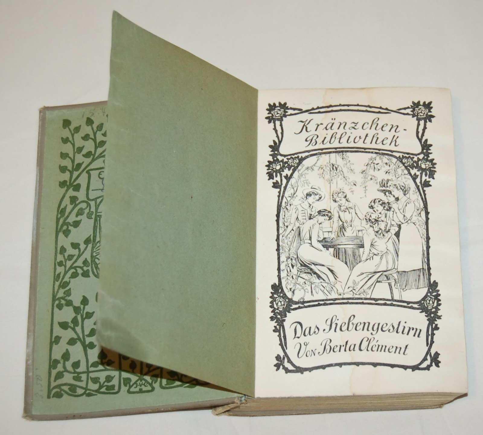 ANTIQUE BOOK Kränzchen Bibliothek Das Siebengestir Berta Clement Germany 1910’s