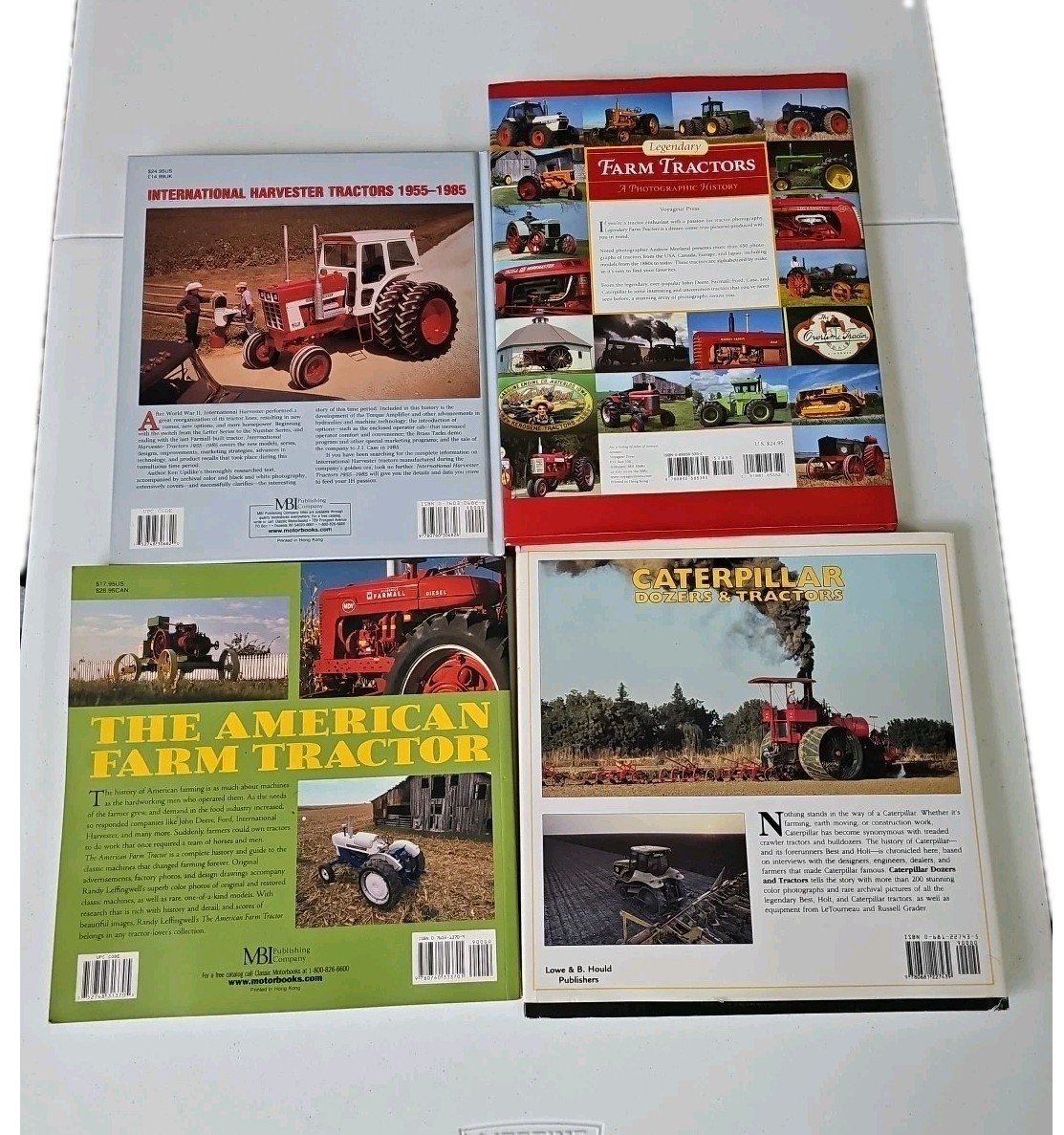 Lot Of 4 Caterpillar Dozers, International, Farm Tractors Hardcover Paperback VG