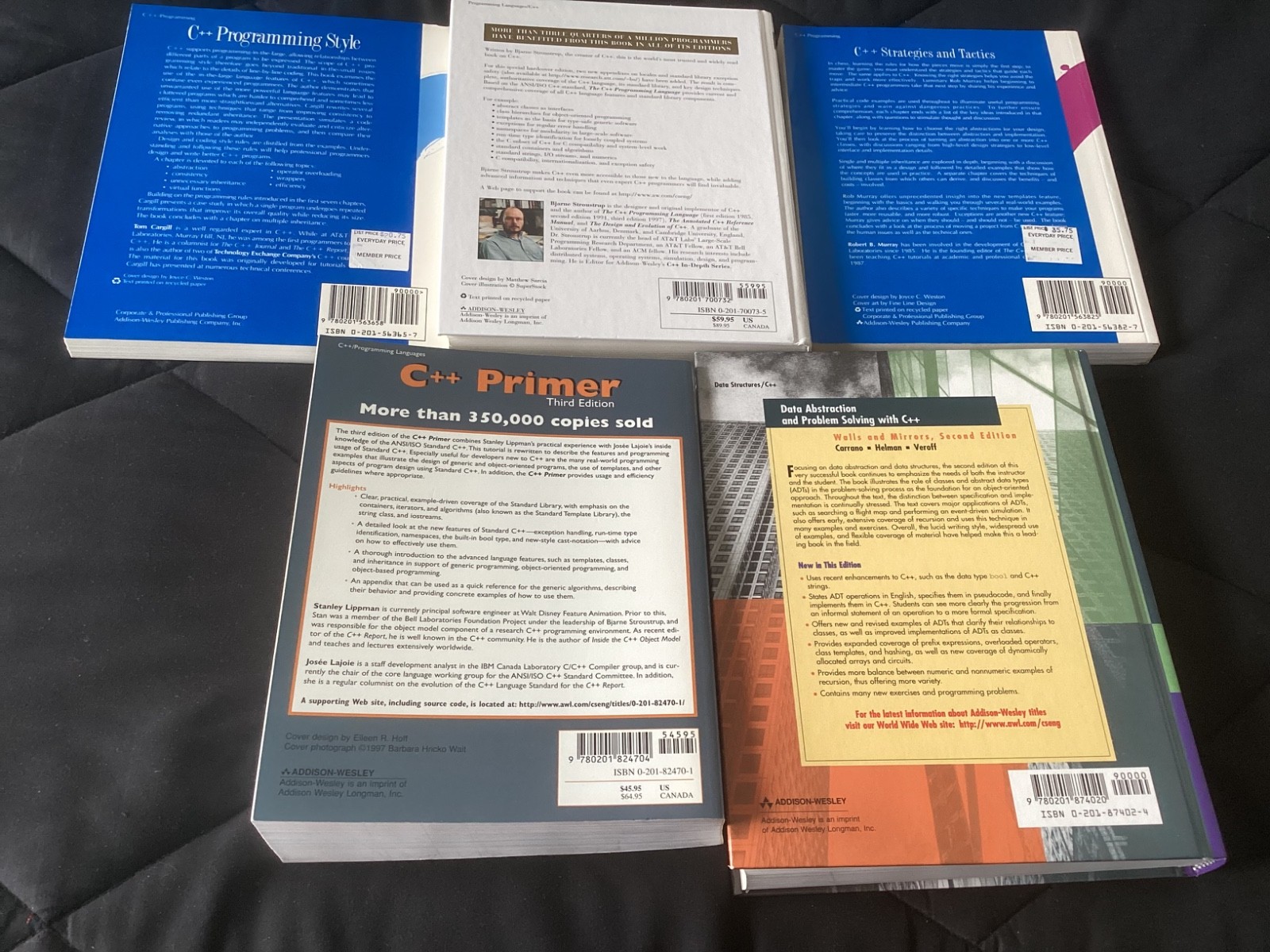Addison Wesley Lot of 5 Books C++