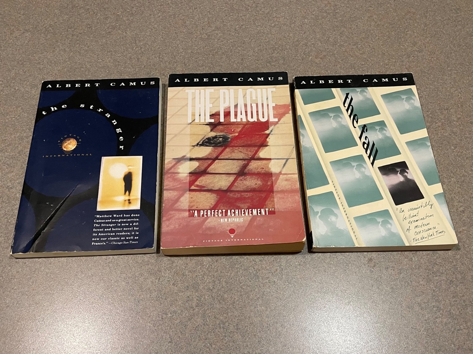 Albert Camus 3 Book Lot : The Stranger, The Fall, The Plague (TPB)