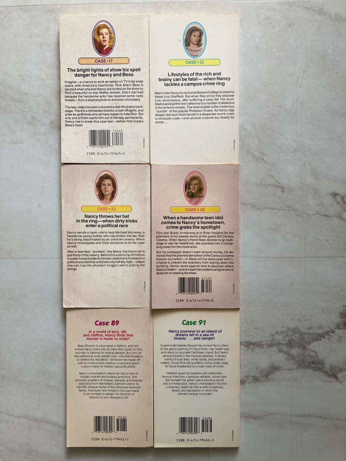 Nancy Drew Case Files Lot of 6 Books