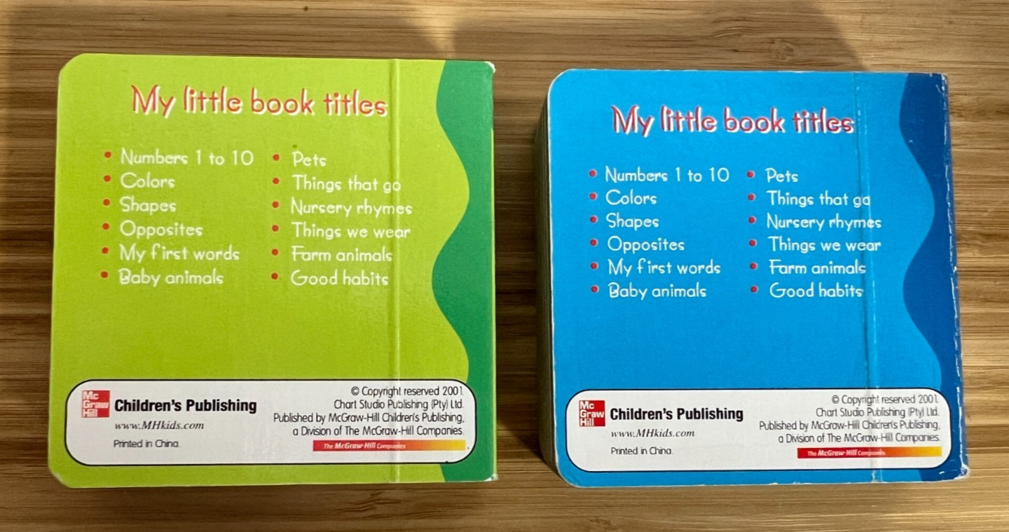 My Little Library: Early Learning – 12 mini board books – dated 2003
