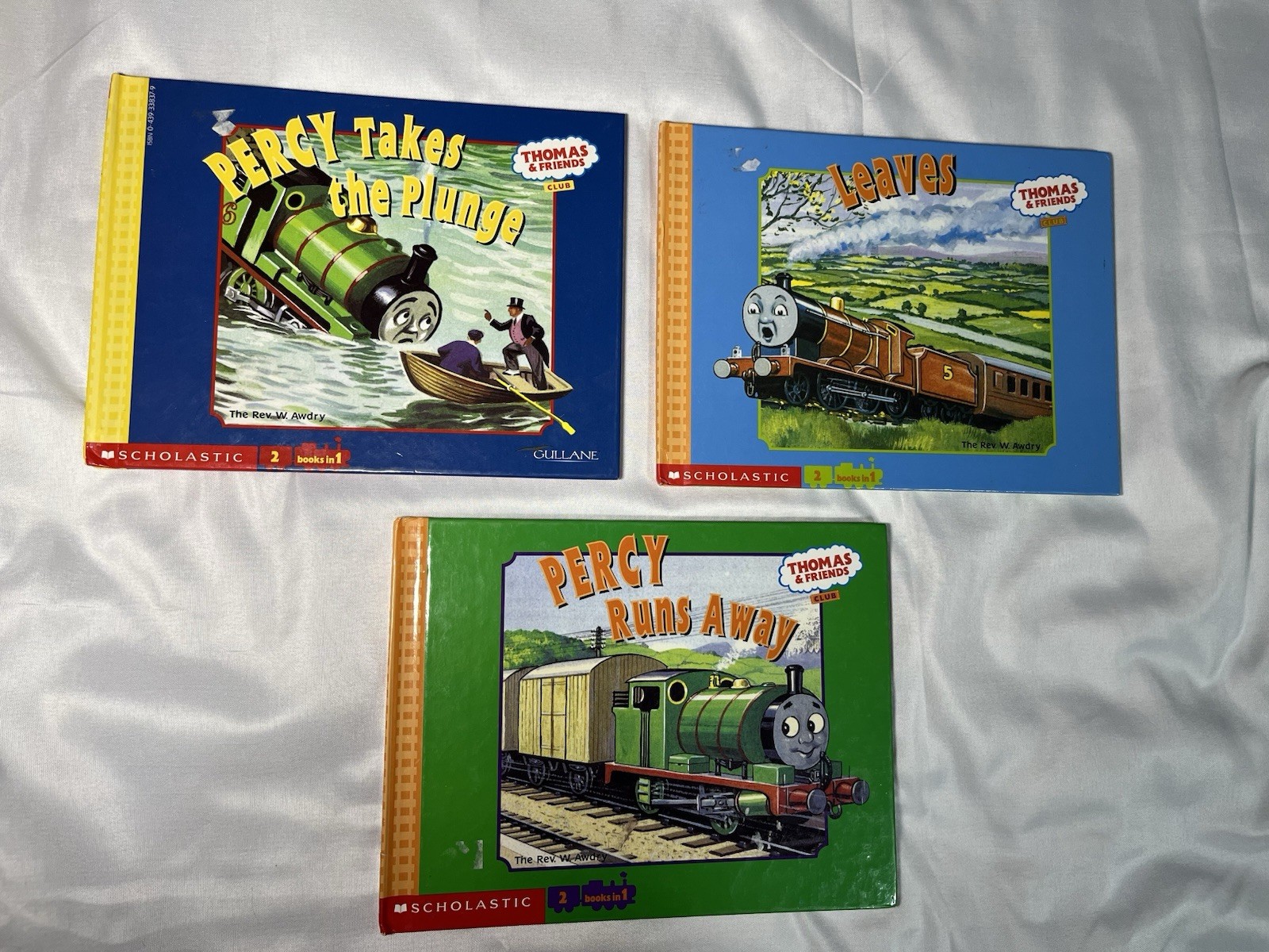 Lot of 3 Thomas & Friends 2-in-1 Books Rev. W. Awdry Scholastic Vintage 2001 HC