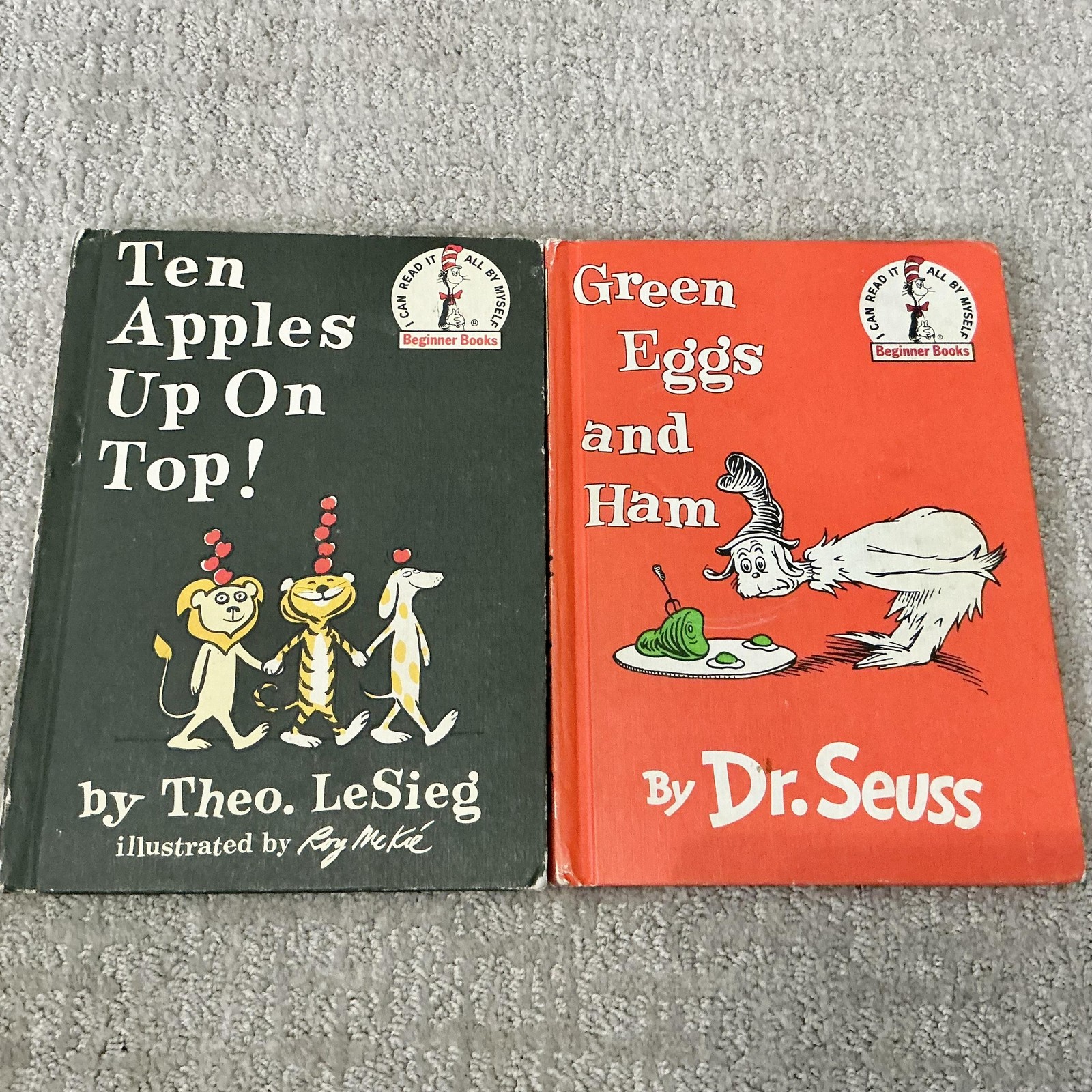 Vintage Dr Seuss Beginner Books 11 HC Lot Cat Hat Green Eggs Random Multicolor