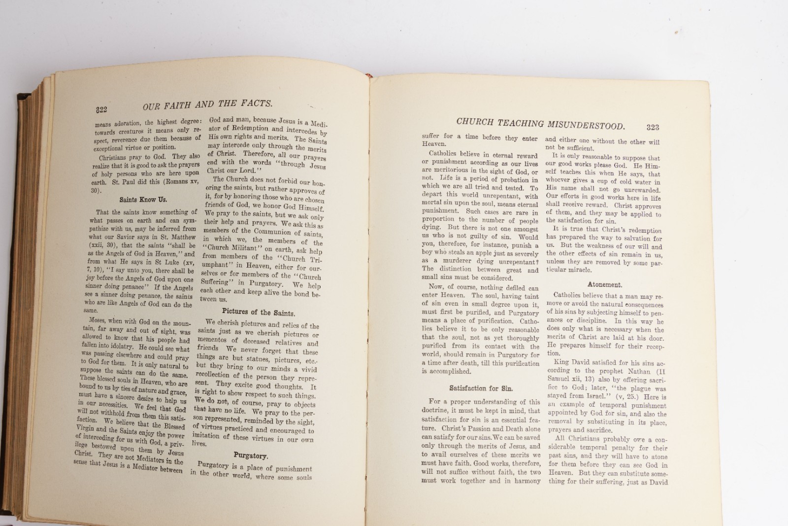 Antique Our Faith and the Facts by CF Donovan MA Hardcover 1925