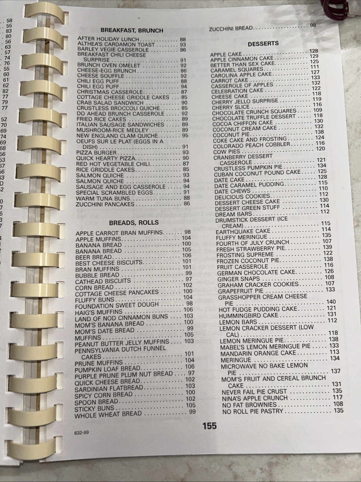 1999 Yuma, Arizona Community Cookbook Spiral Bound Recipes 156 Pages