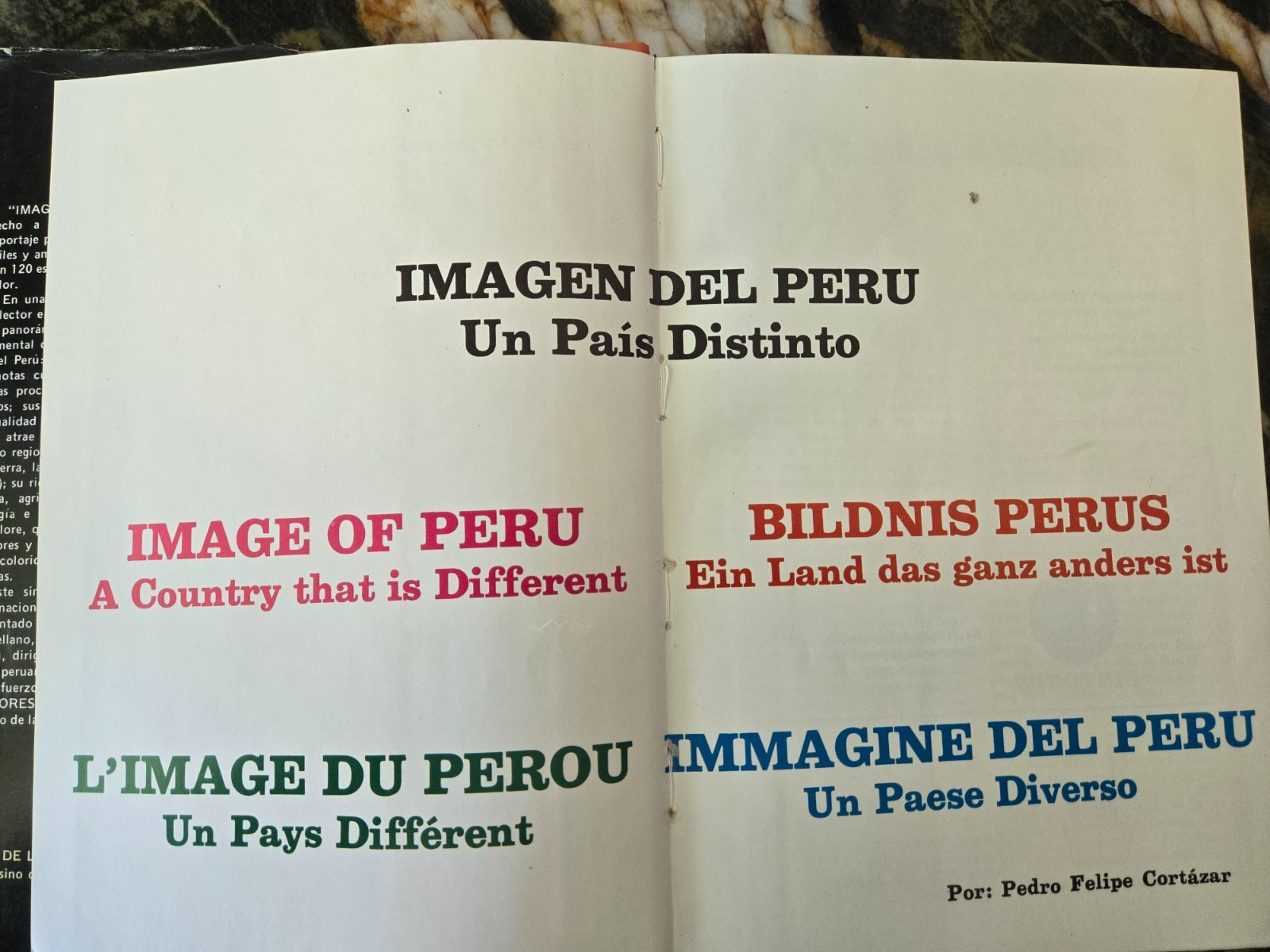 IMAGEN DEL PERU, Un Pais Distinto (Images of Peru, A Different Country), 1971