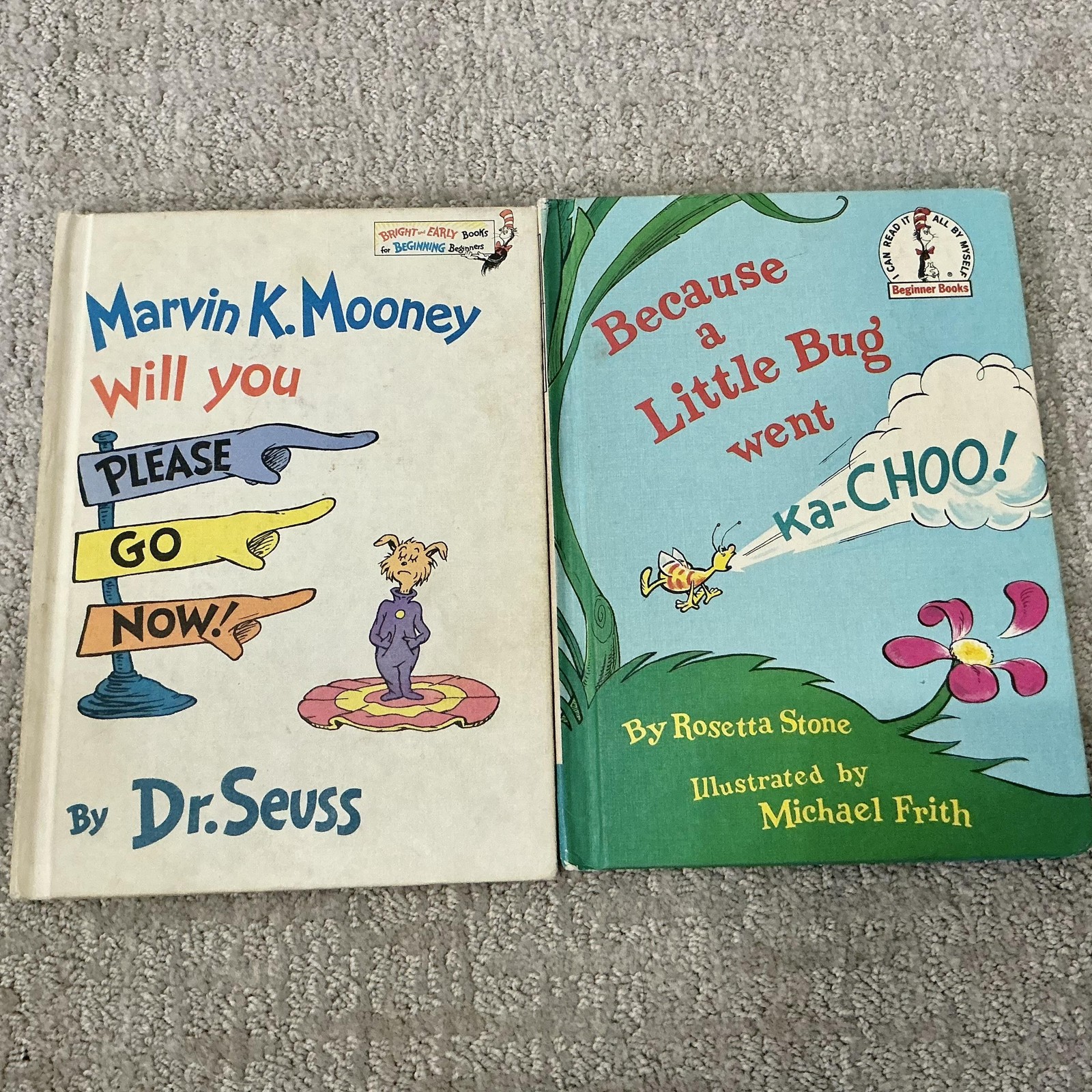 Vintage Dr Seuss Beginner Books 11 HC Lot Cat Hat Green Eggs Random Multicolor