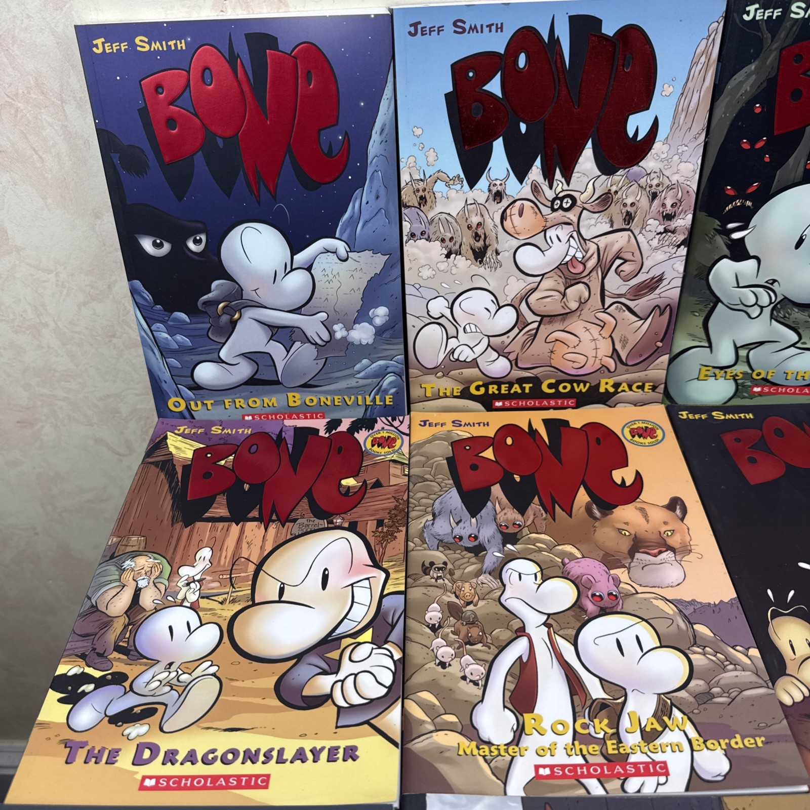 Complete Set 1-9 Graphic Novel BONE Jeff Smith PB Scholastic Graphix Color