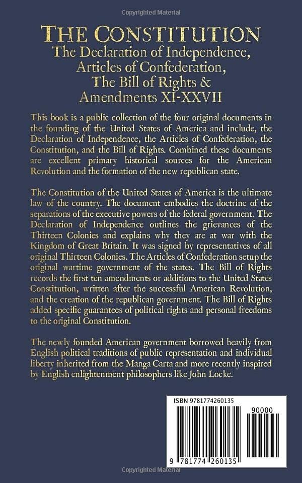 The Constitution of the United States America: Declaration of…