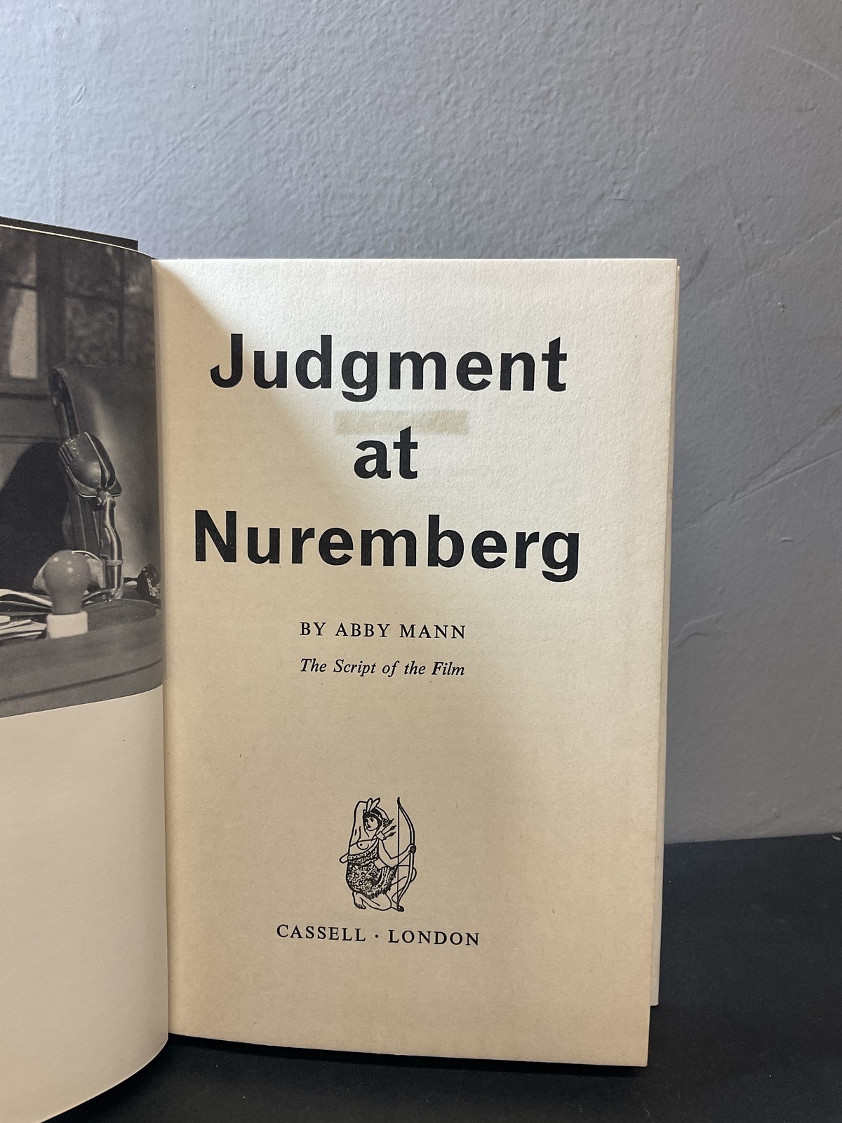 Judgment at Nuremberg by Abby Mann 1961 1st Edition Cassell Hardcover Film