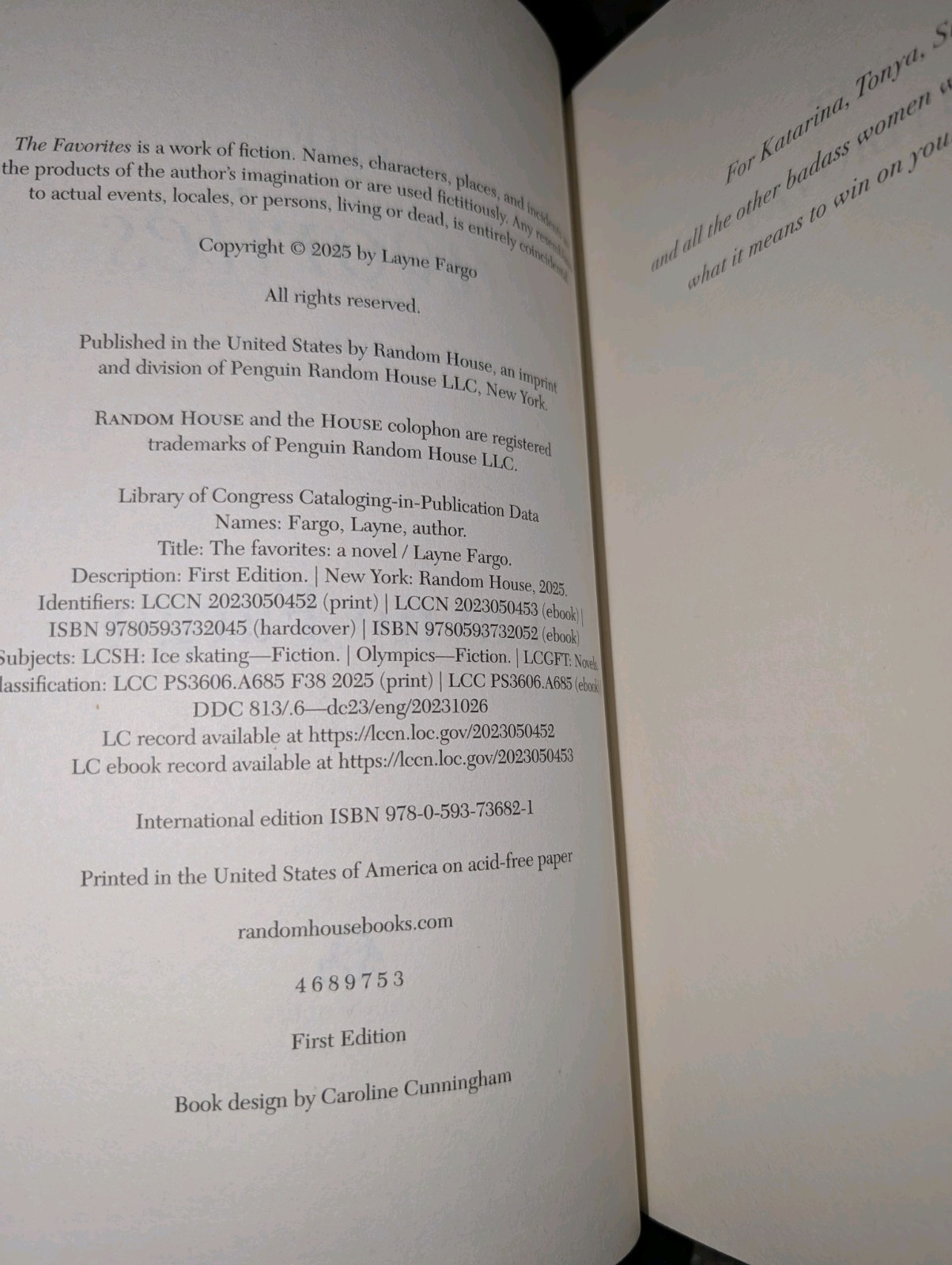 The Favorites by Layne Fargo First Edition Like New Hardcover 2025