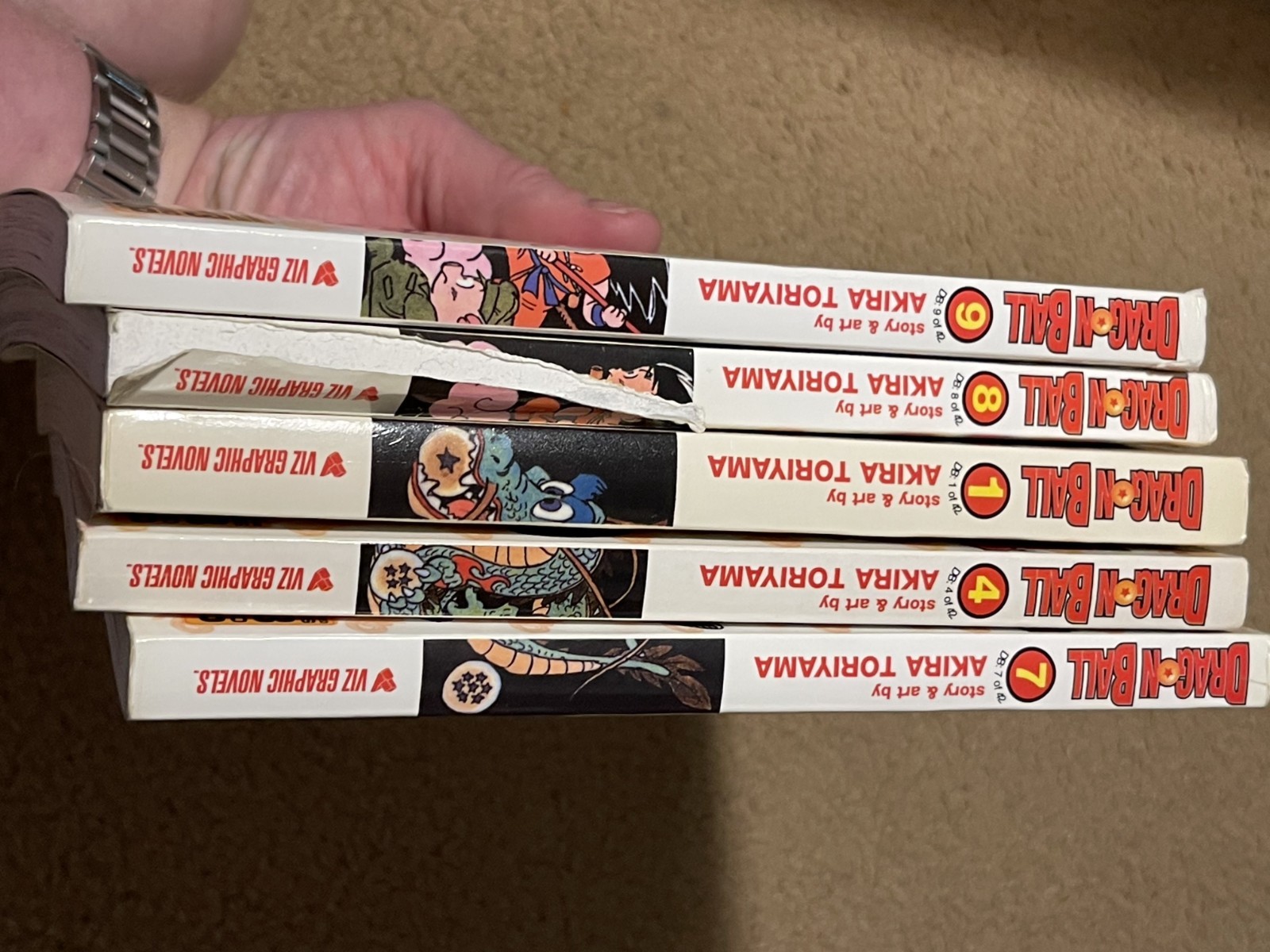 Dragon Ball Z Vol. 1 4 7 8 9 Akira Toriyama VIZ Graphic Novel (2001) acceptable