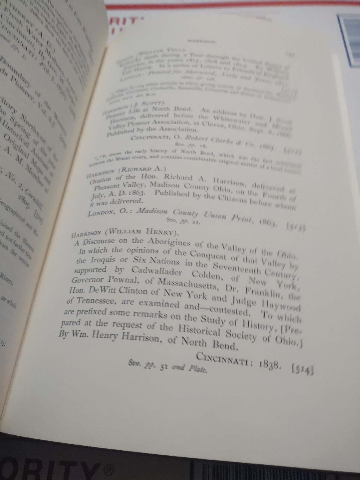 A BIBLIOGRAPHY OF THE STATE OF OHIO BEING A CATALOGUE OF BOOKS AND PAMPHLETS…