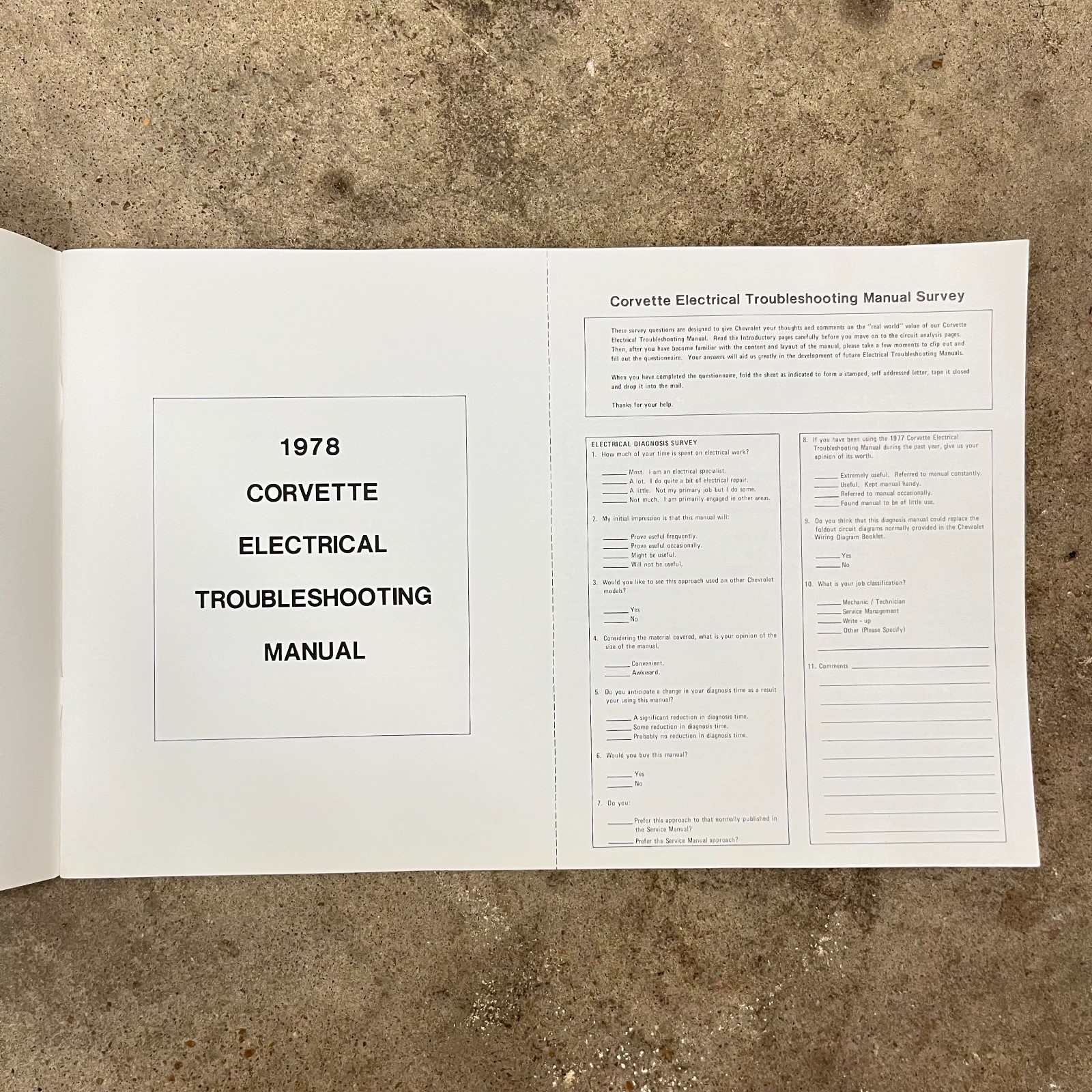 1978 Chevrolet Corvette Electrical Troubleshooting Manual ST-361-78, 25th Anniv.