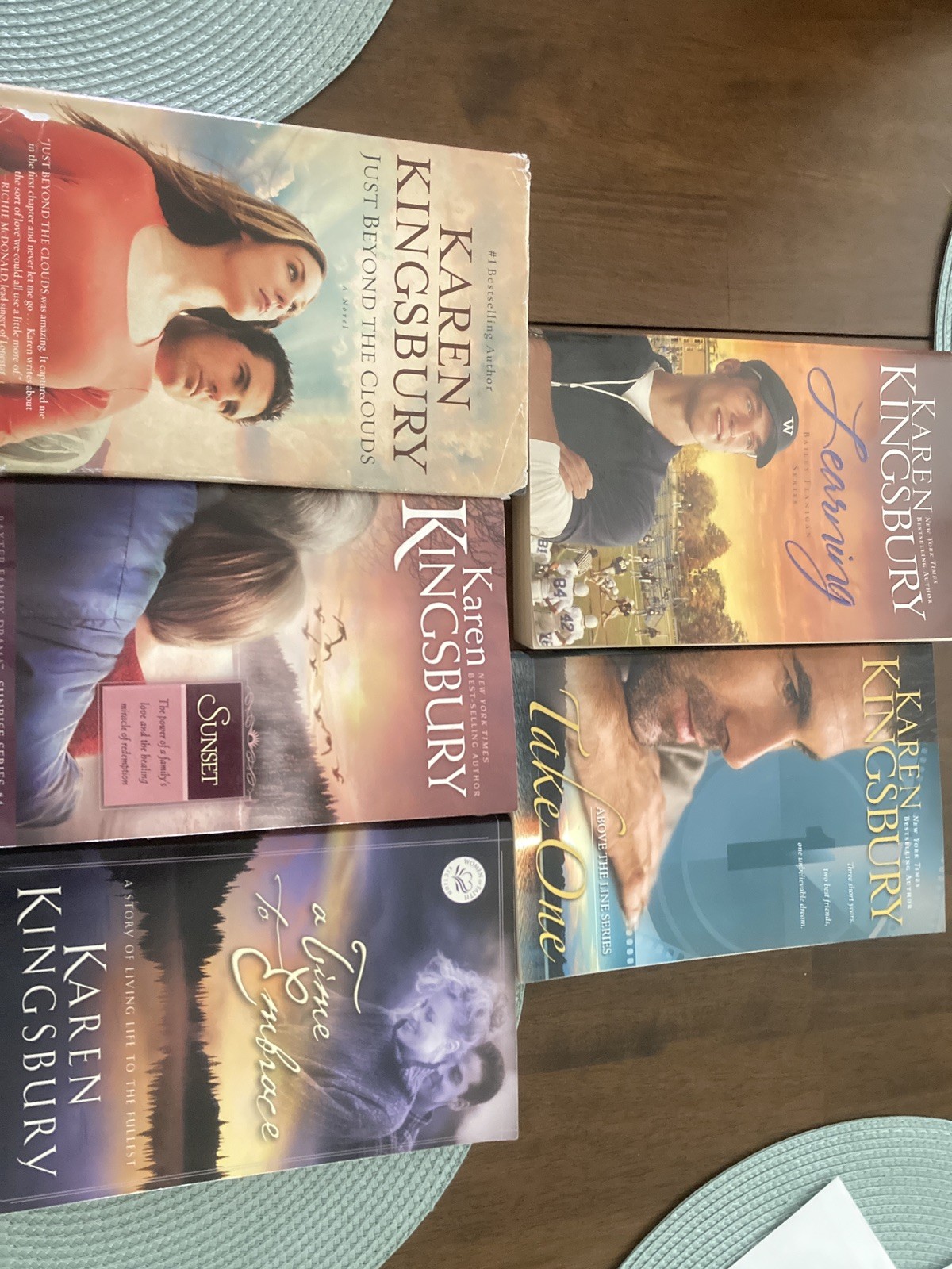 Lot Of 5 Karen Kingsbury Books See Details for Titles see photos for condition.