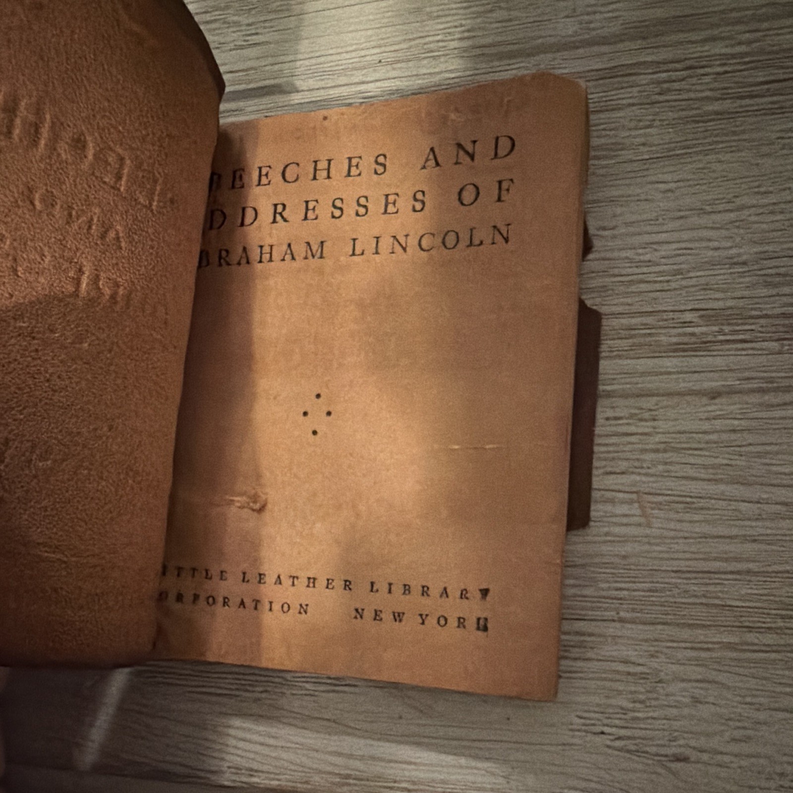 Little Leather Library Speeches & Addresses of Abraham Lincoln Leather