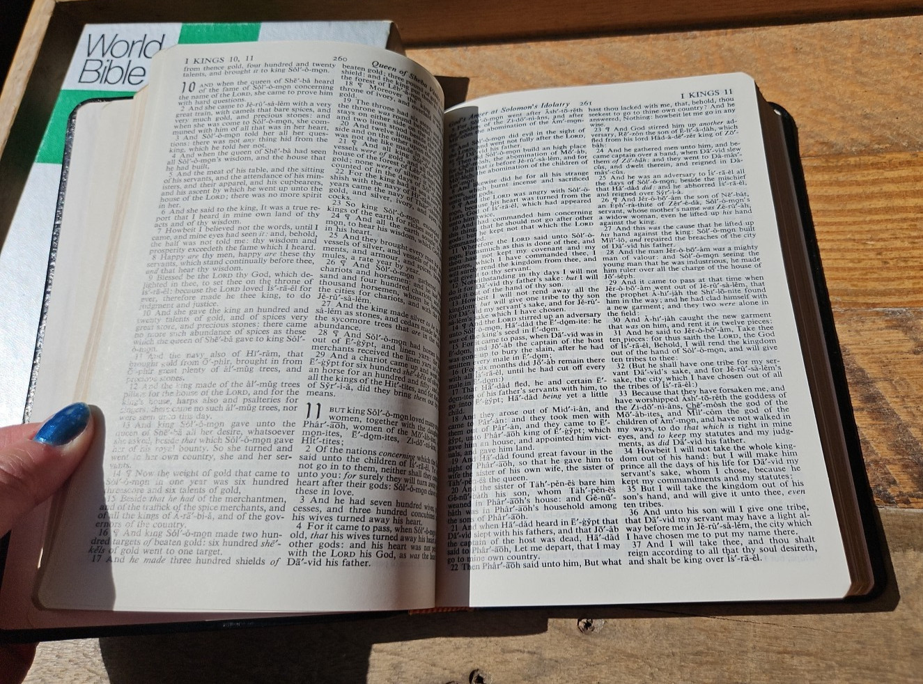 RARE Boxed KJV World Gift Bible Red Letter Black Genuine Leather World VG!