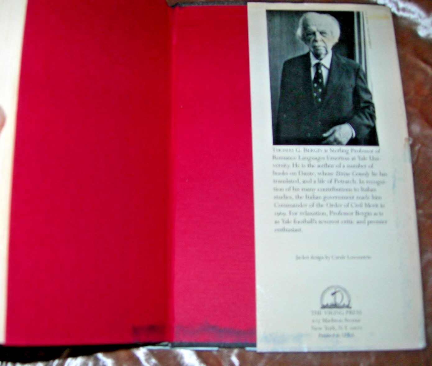 Boccaccio by Thomas G. Bergin 1981, Hardcover with Dust Jacket Signed Inscribed