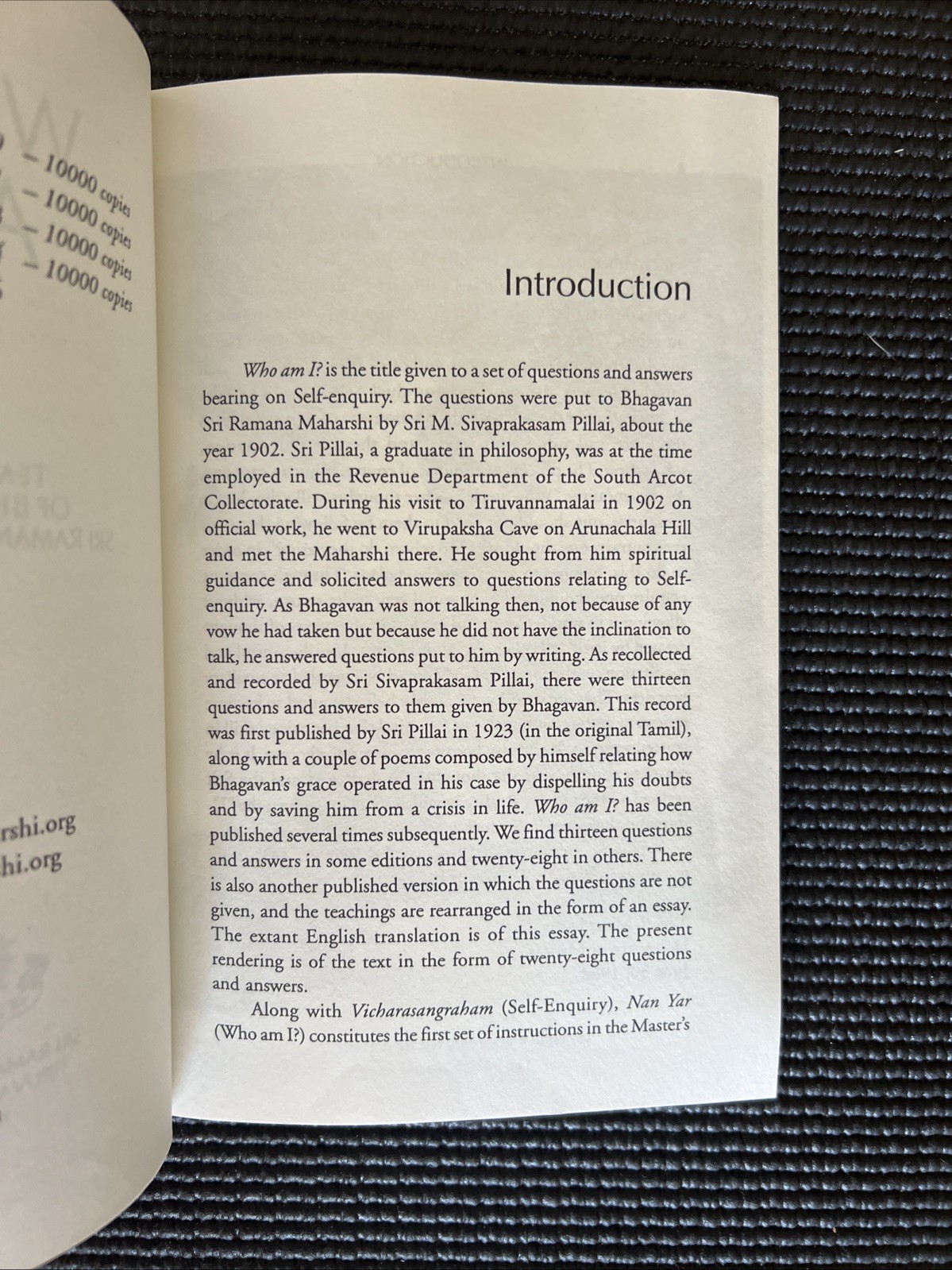 Sri Ramana Maharshi’s Words of Grace Self Inquiry & Who Am I Teachings Book