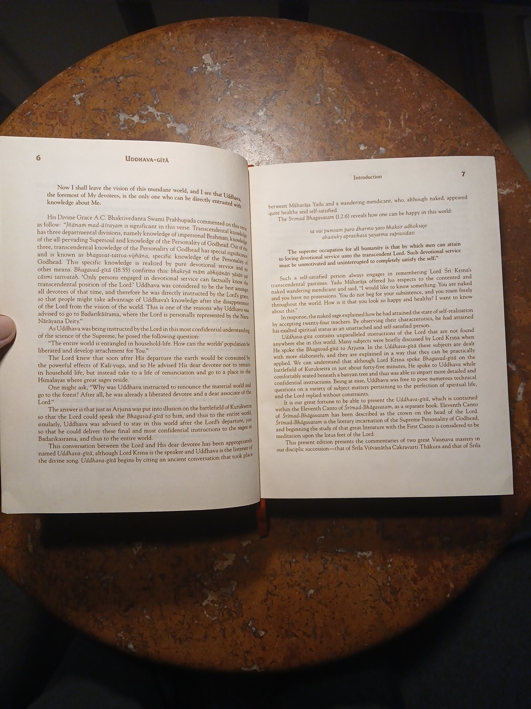 The UDDHAVA GITA, Original Sanskrit Text, Roman Transliteration And Translation