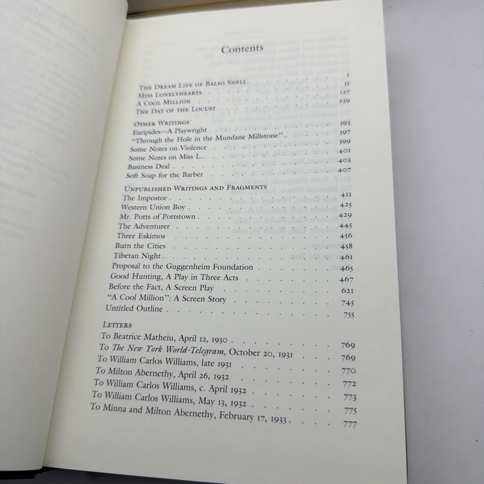NATHANAEL WEST Novels and Other Writings Library of America Cloth Hardcover