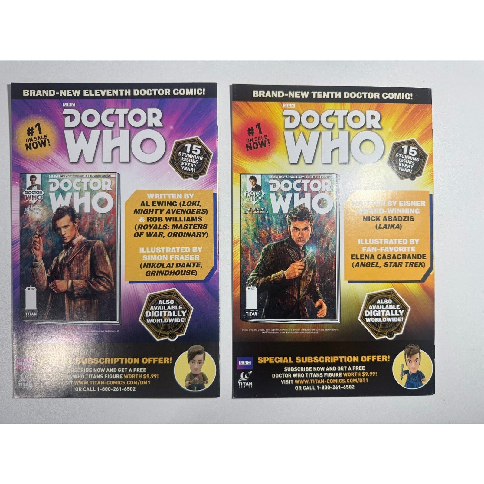 Doctor Who Titan Comics 10th & 11th Doctor Issue #1 & #2 Comic Lot
