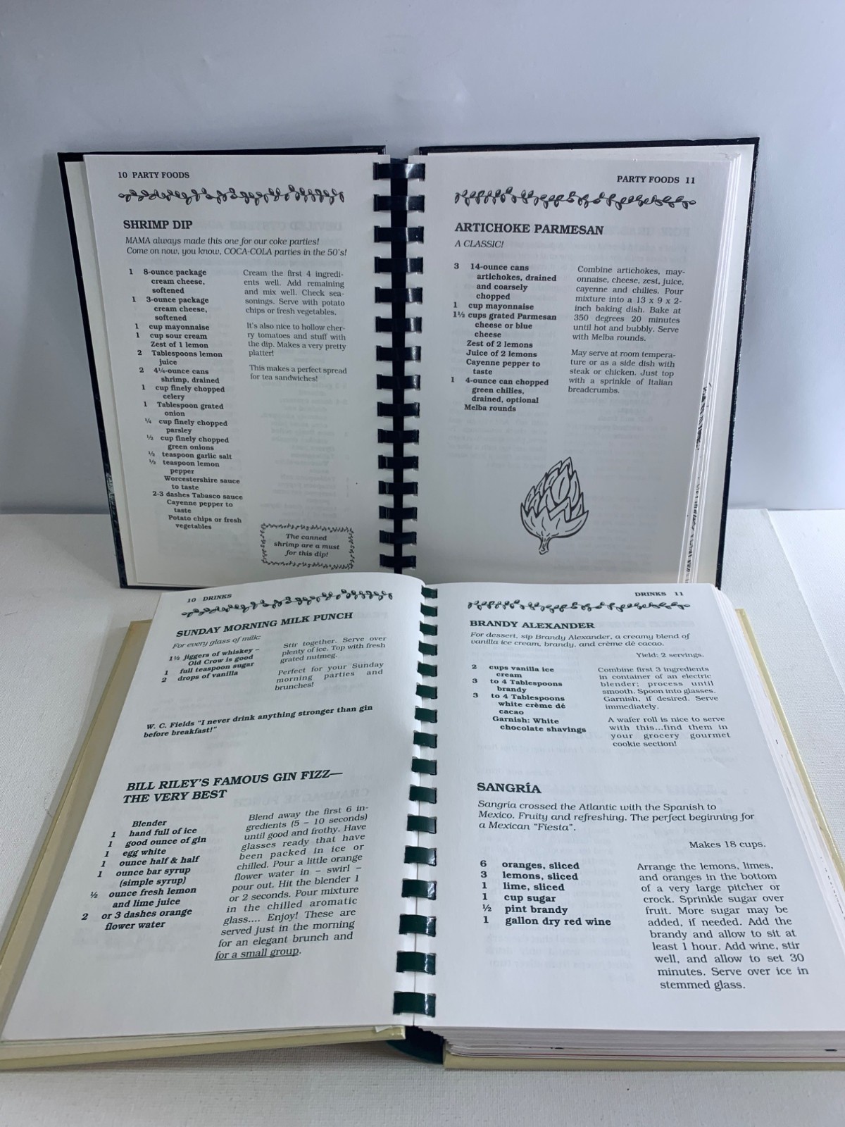 Cooking & Gardening With Dianne Cage & Dianne II Cook & Tell Spiral Bound Lot