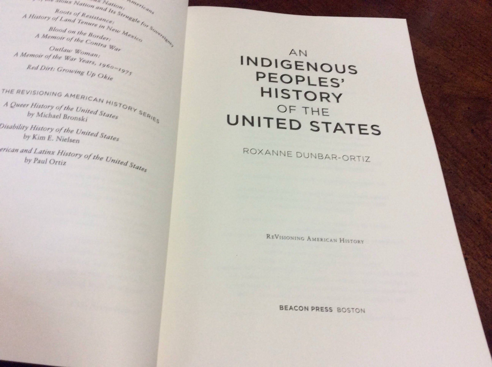 An Indigenous Peoples‘ History Of The United States By Roxanne Ortiz PB Like New