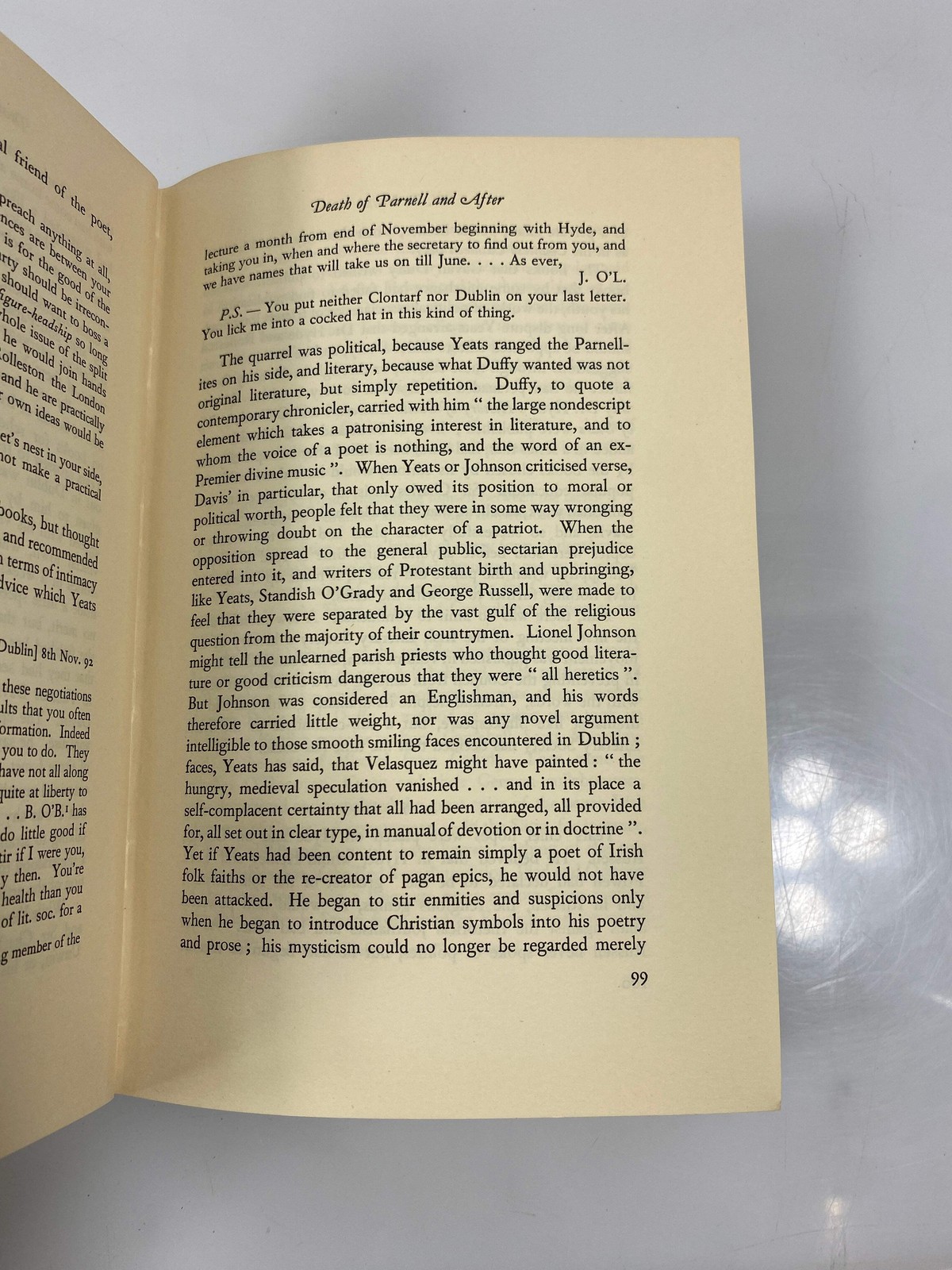 W.B. Yeats 1865-1939 by Hone Ex-library 1962 HC