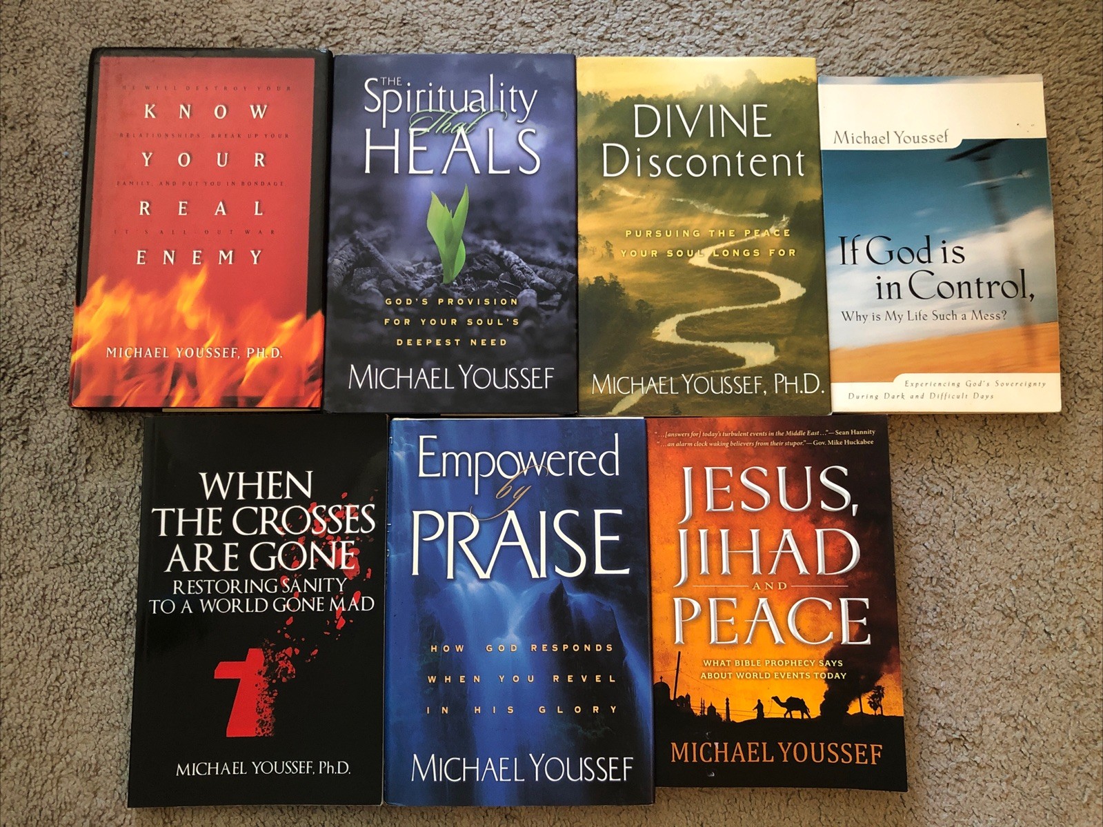 Lot 7 Michael Youssef Books (4 HCDJ & 3 PB)