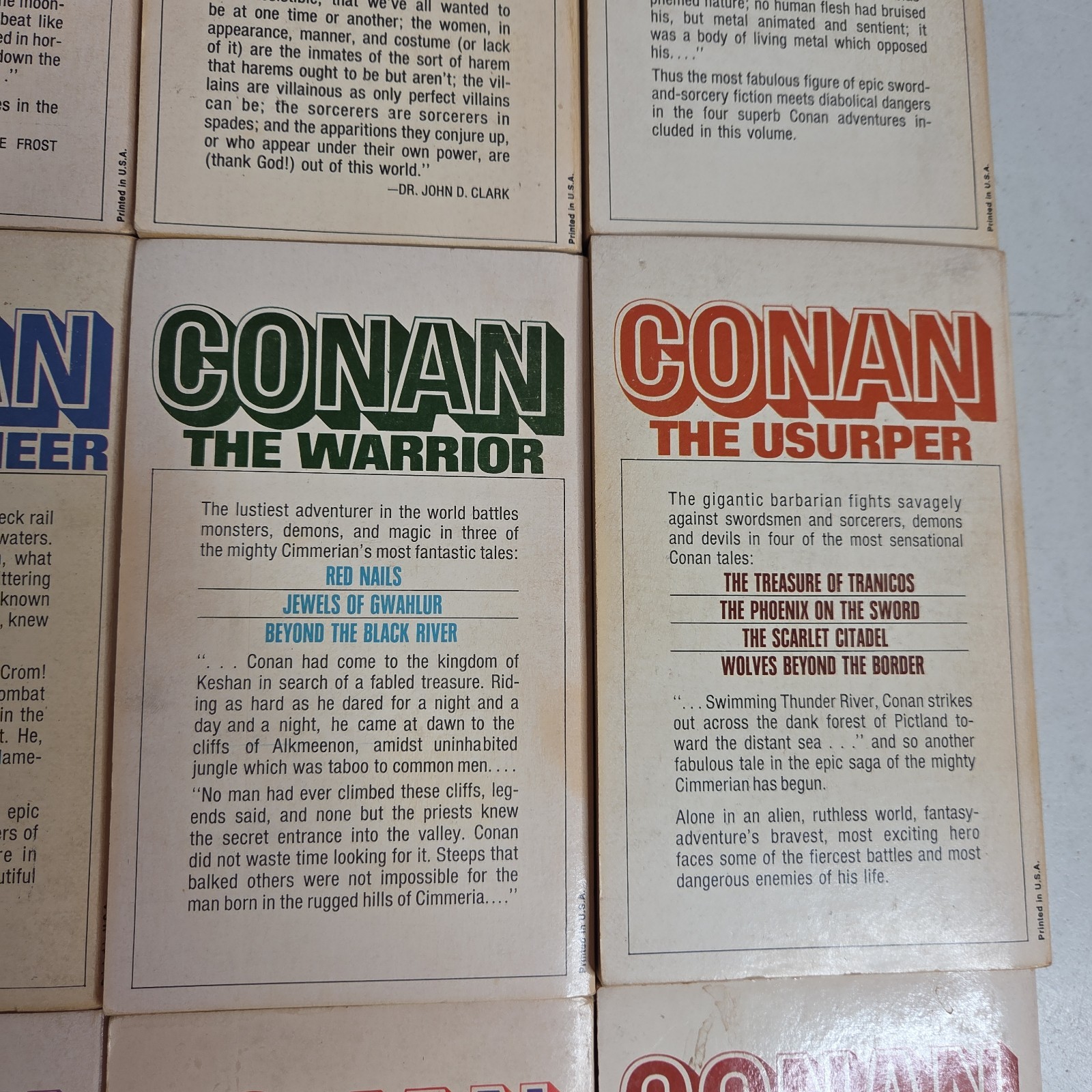 Conan Complete Main Series Robert E. Howard Ace Books Vintage Paperback Set 1-12