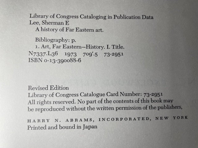 A History of Far Eastern Art Sherman E Lee HC Revised Ed 1973 Abrams Illustrated