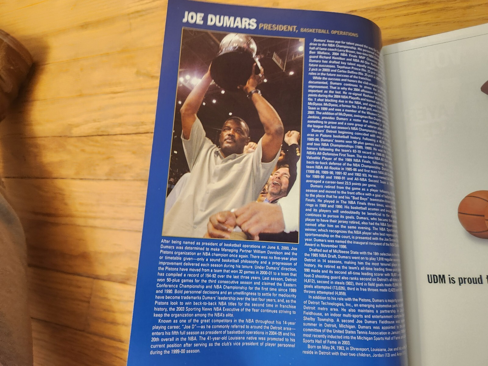 Detroit Pistons 2004 NBA Champions Yearbook Bad Boys Chauncey Big Ben 168 Pages