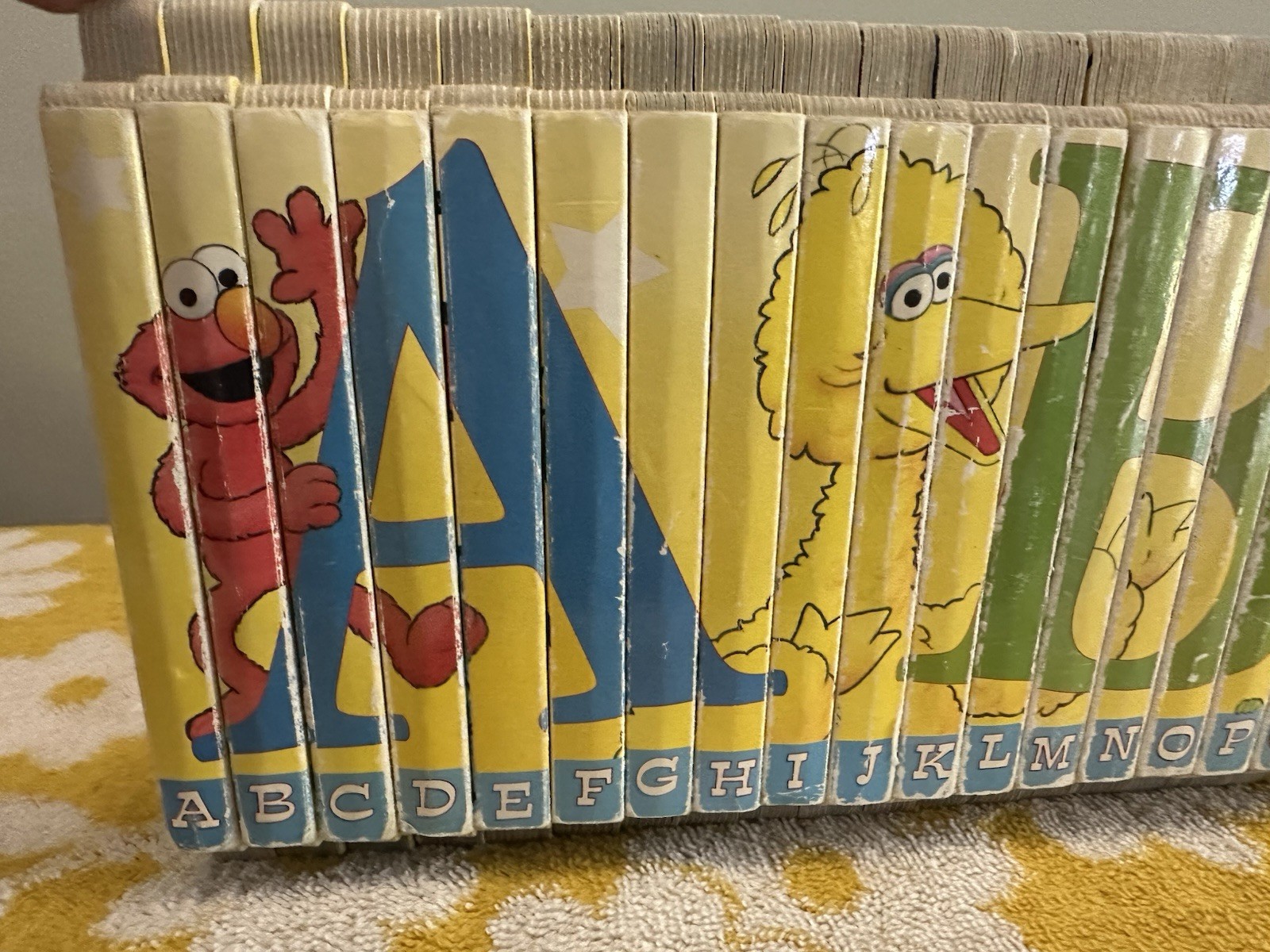 Vintage 26 Sesame Street Alphabet Interlocking ABC Board Book Set A-Z & Others!